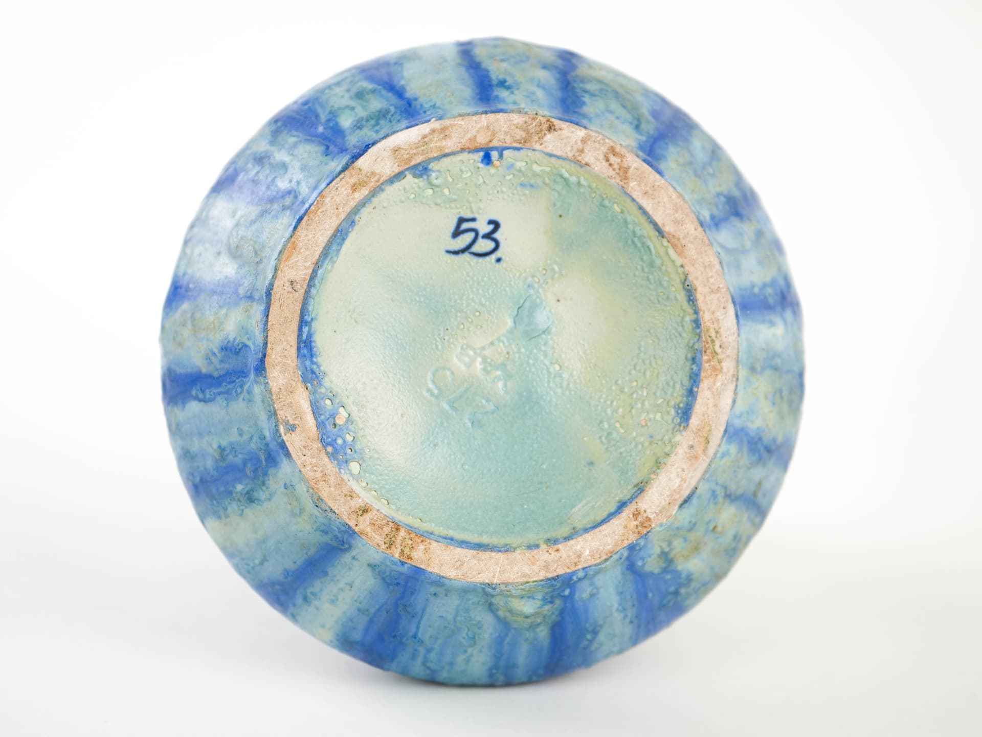 Vase, cobalt blue, ceramics, Denmark, 1960s. - 327665