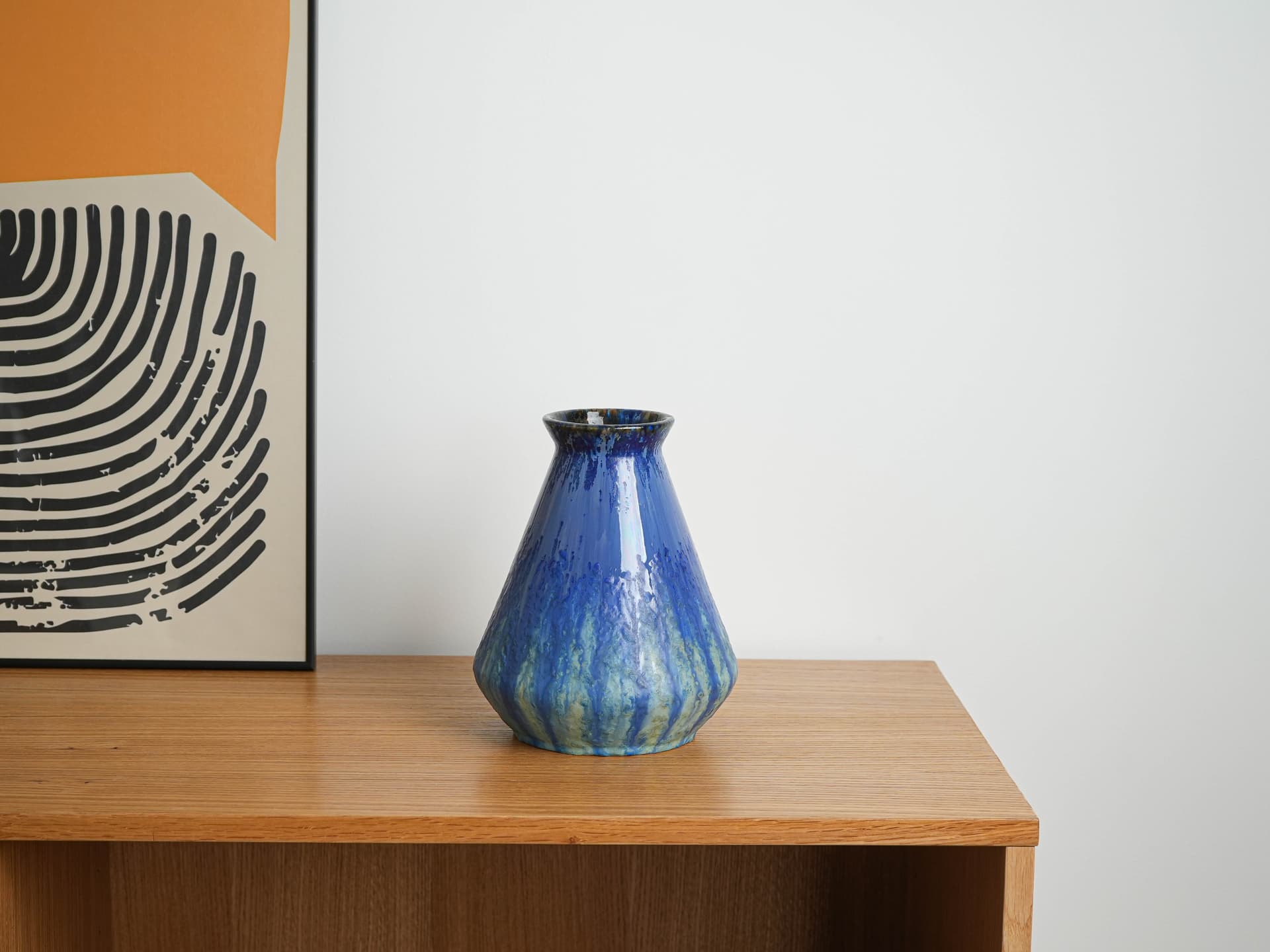 Vase, cobalt blue, ceramics, Denmark, 1960s. - 327663