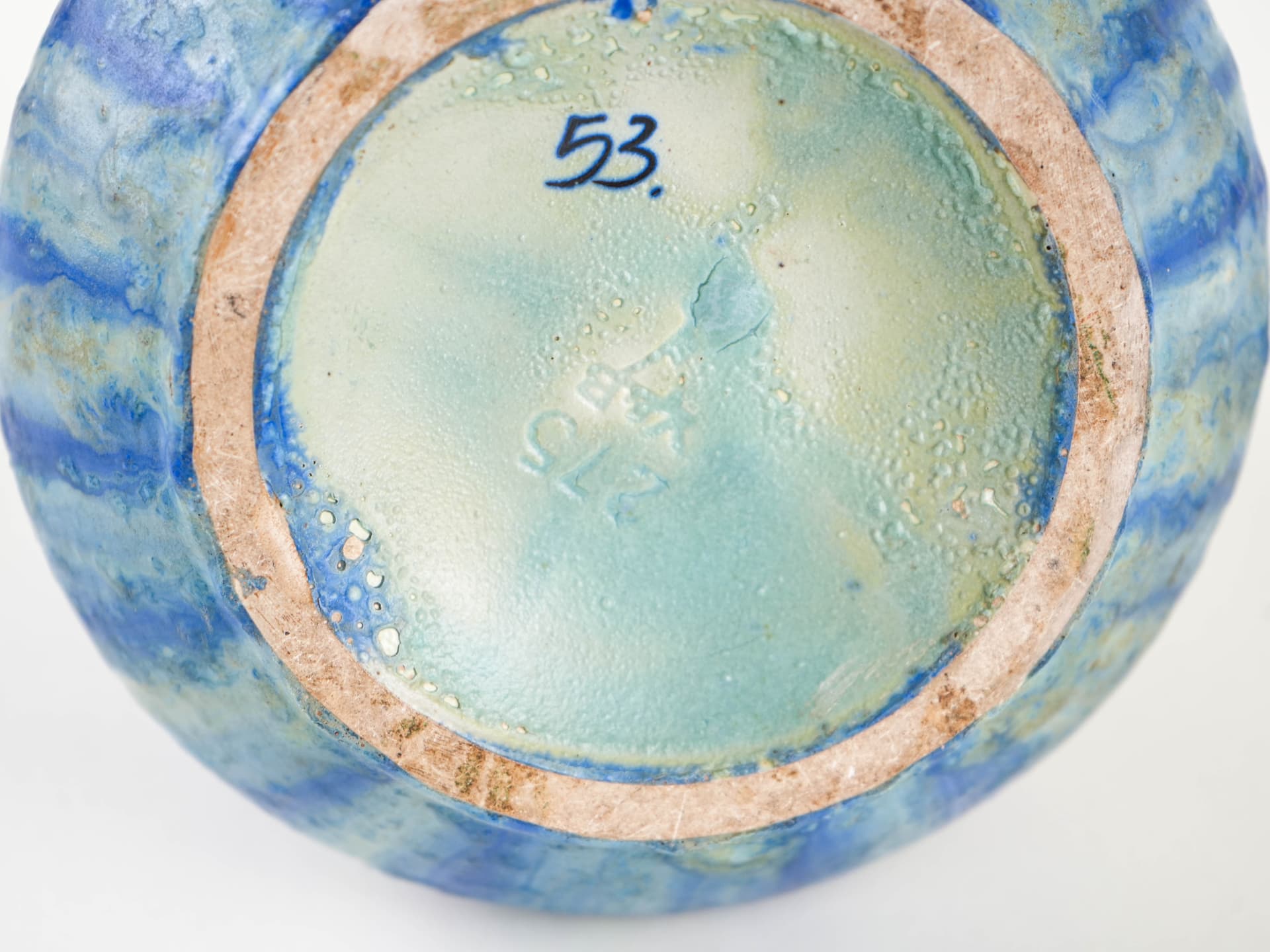 Vase, cobalt blue, ceramics, Denmark, 1960s. - 327666