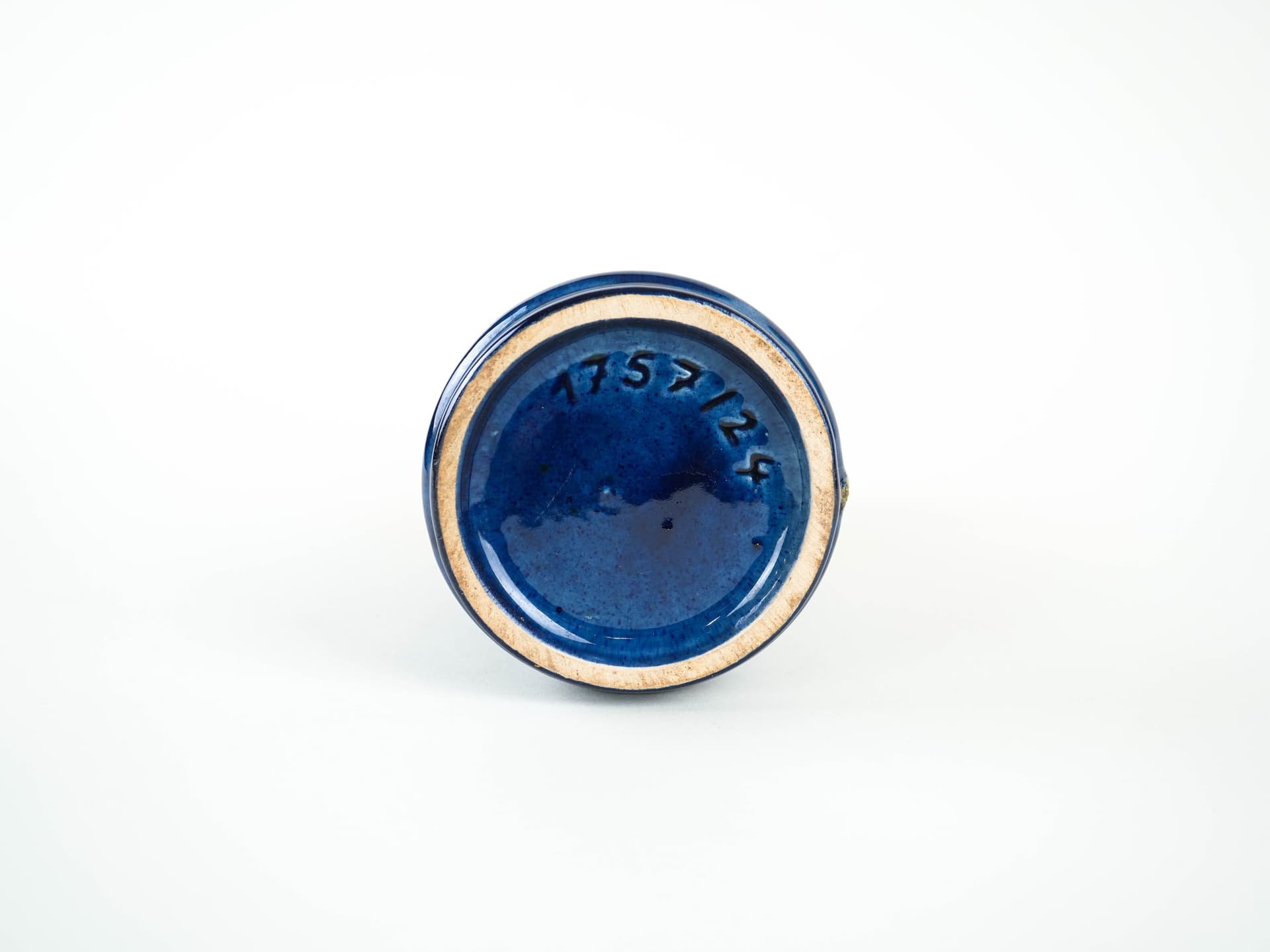 Vase Fat Lava, cobalt blue cream beige, ceramics, Germany, 1960s. - 327687