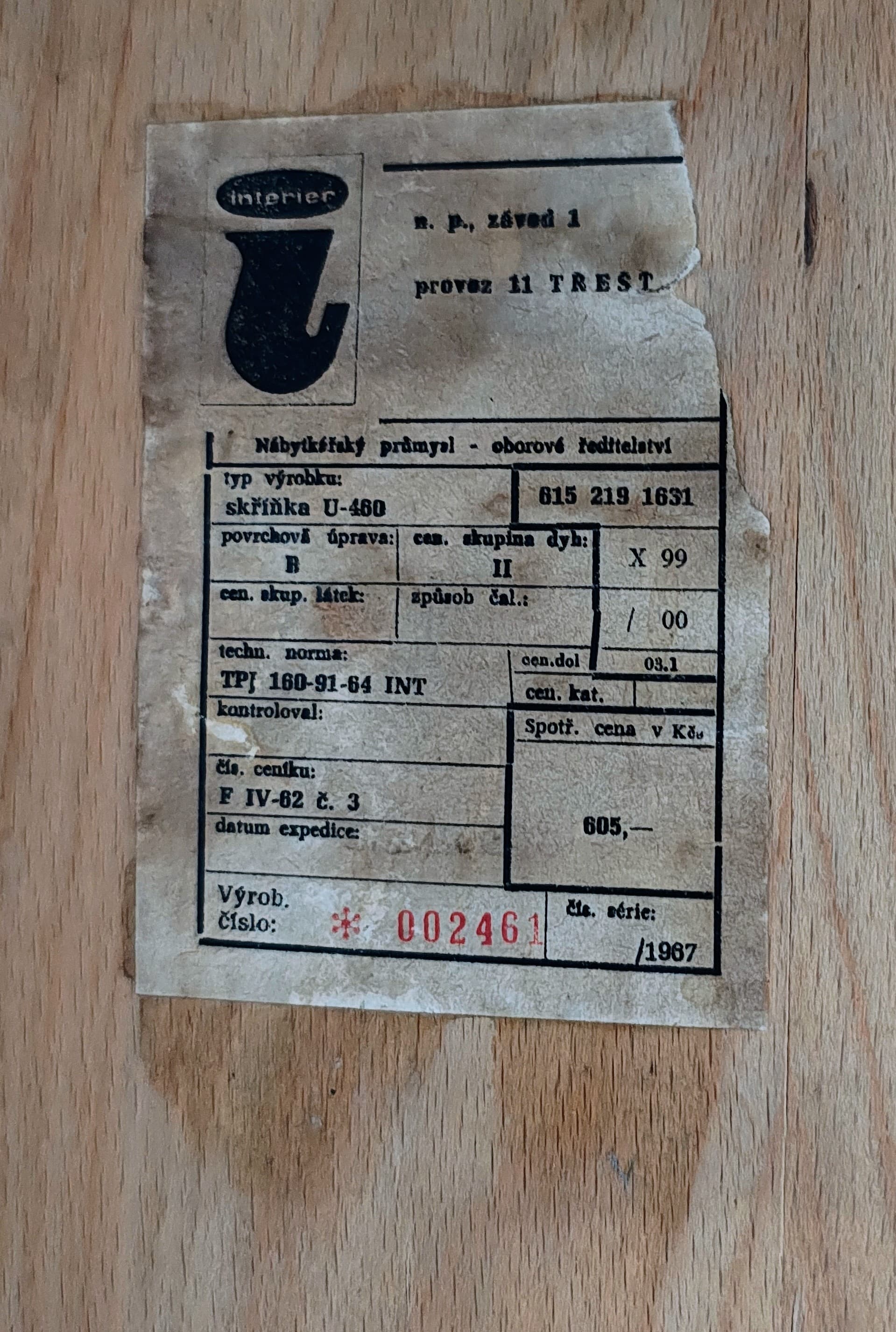 Komoda, orzech brązowy, proj. J. Jiroutek, Interier Praha, Czechosłowacja, lata 60. - 327701