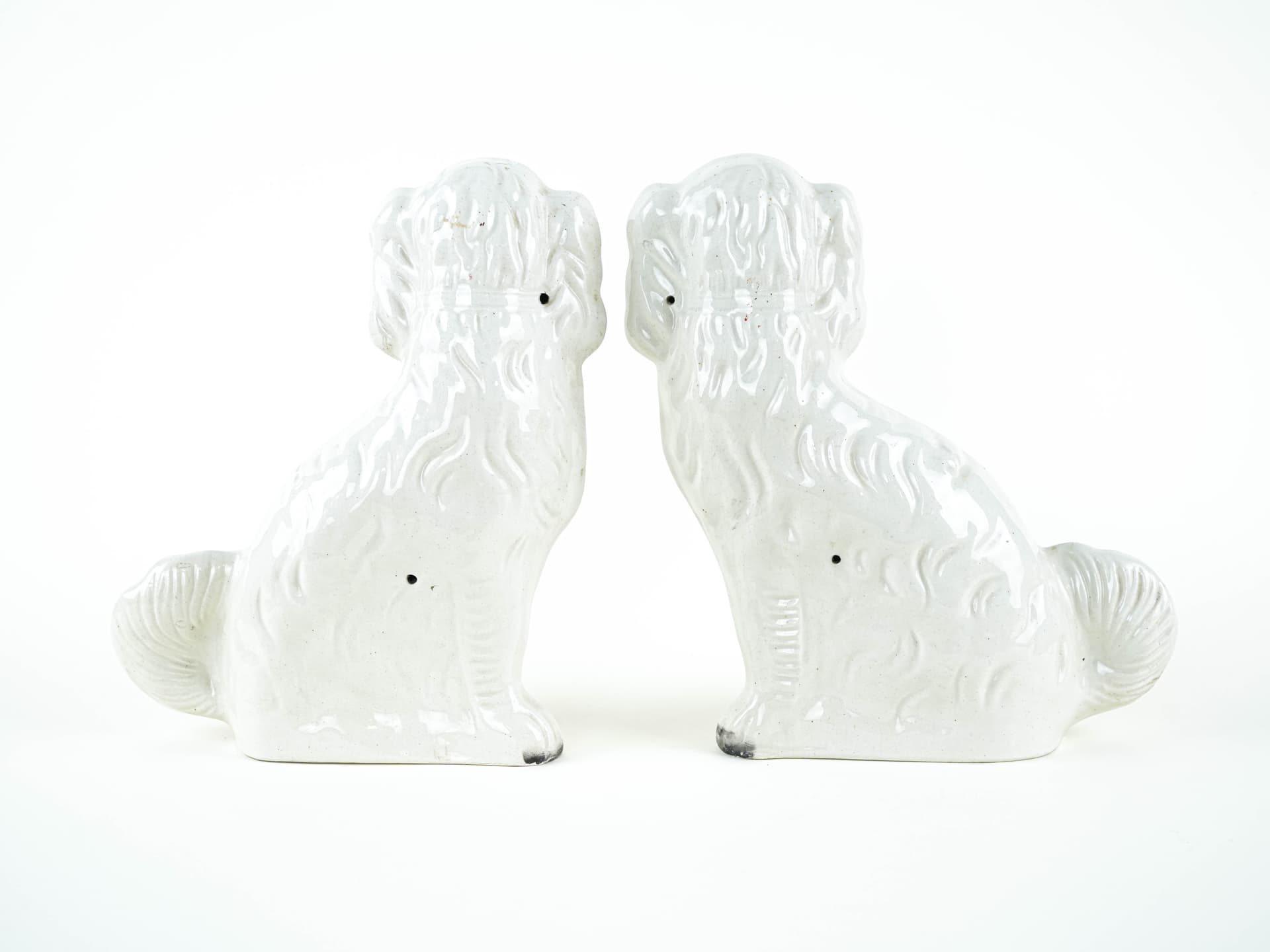 Pair of Staffordshire figurines, white red gold ceramic, United Kingdom, 19th c. - 327725