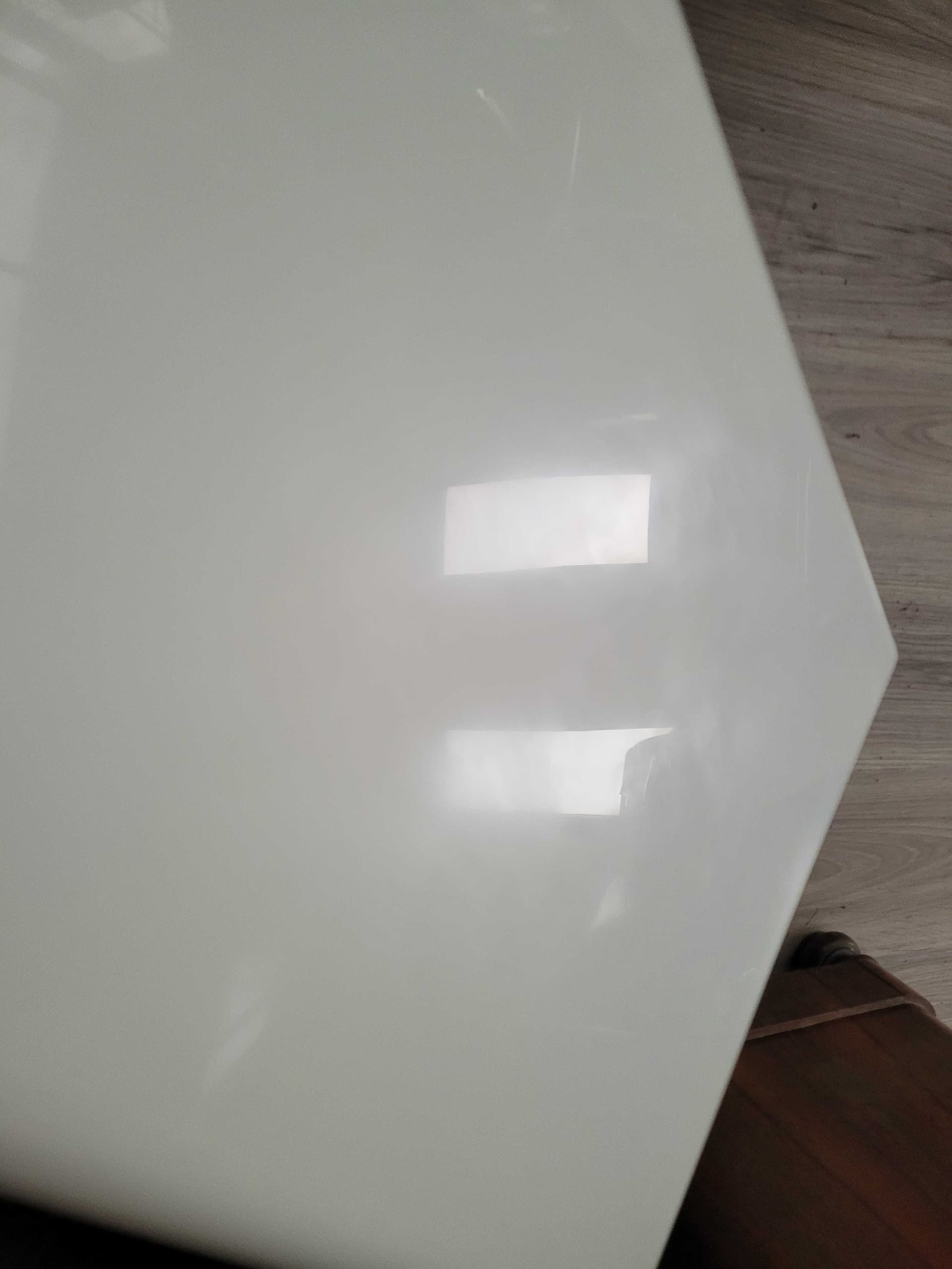 Side table bar cart, white plastic, chrome, by M. Berthier, France, 1970s. - 327800