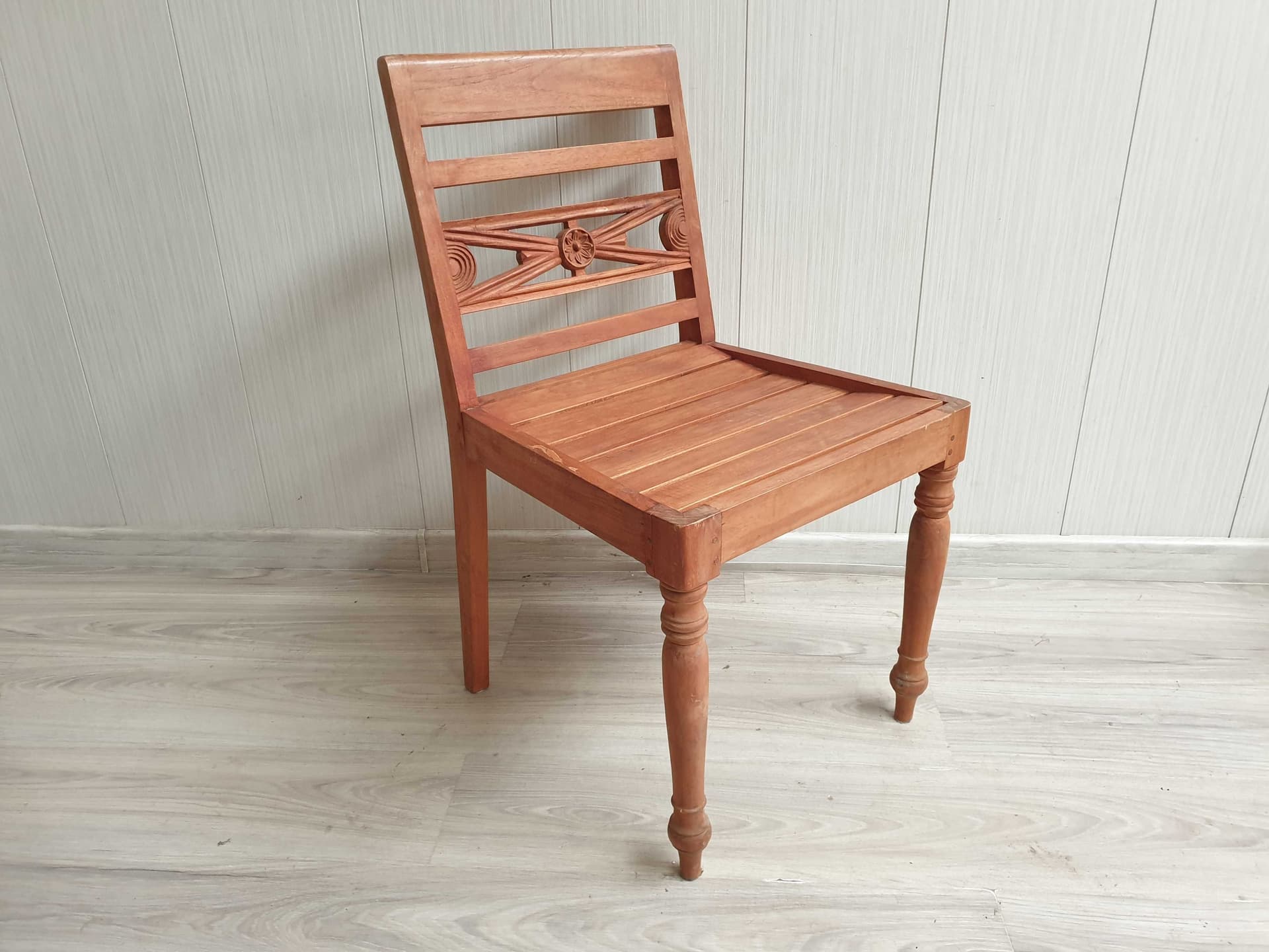 Colonial Chair, brown teak - 327786