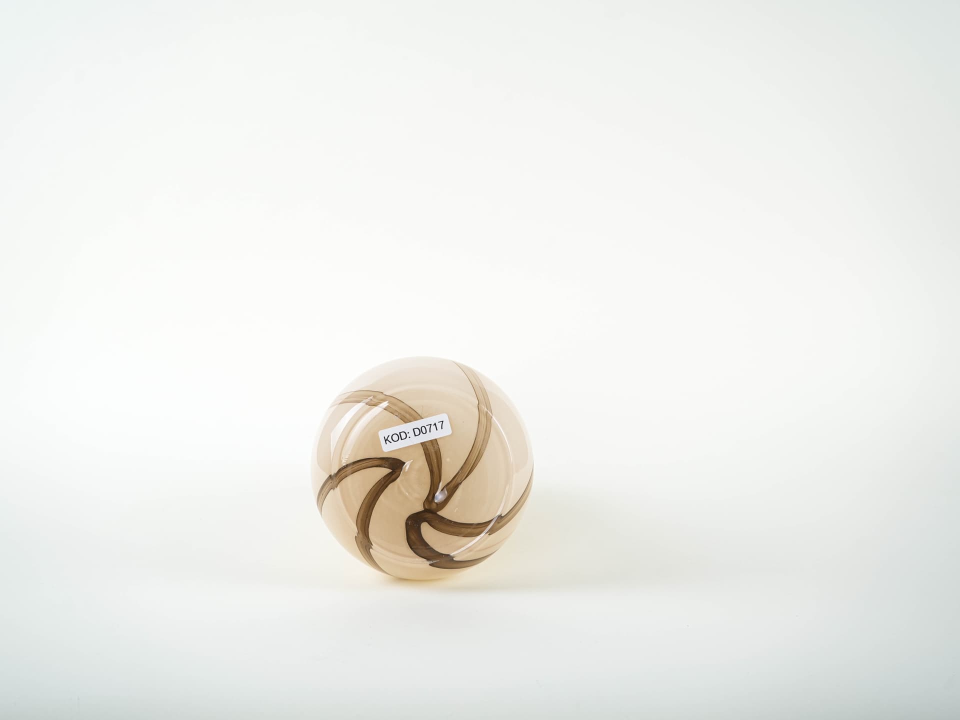Vase, beige brown glass, Denmark, 1970s. - 327825