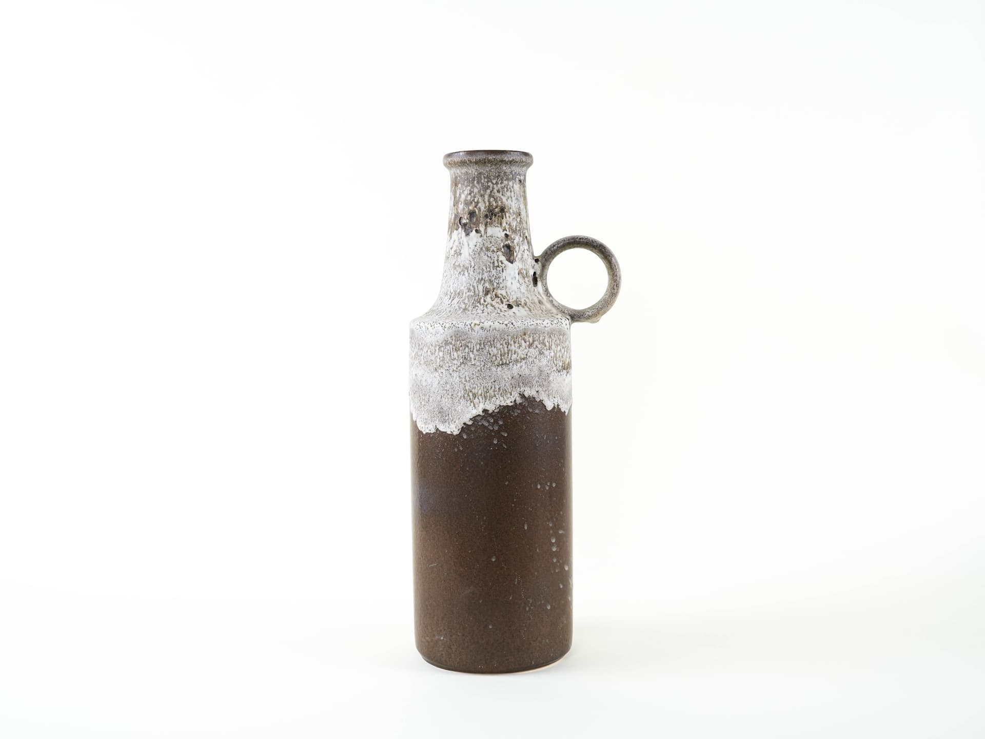 Vase, brown cream grey, ceramics, Germany, 1960s. - 327829