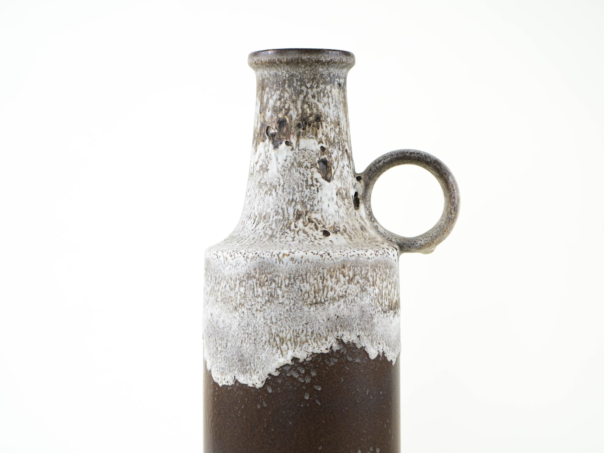 Vase, brown cream grey, ceramics, Germany, 1960s. - 327835
