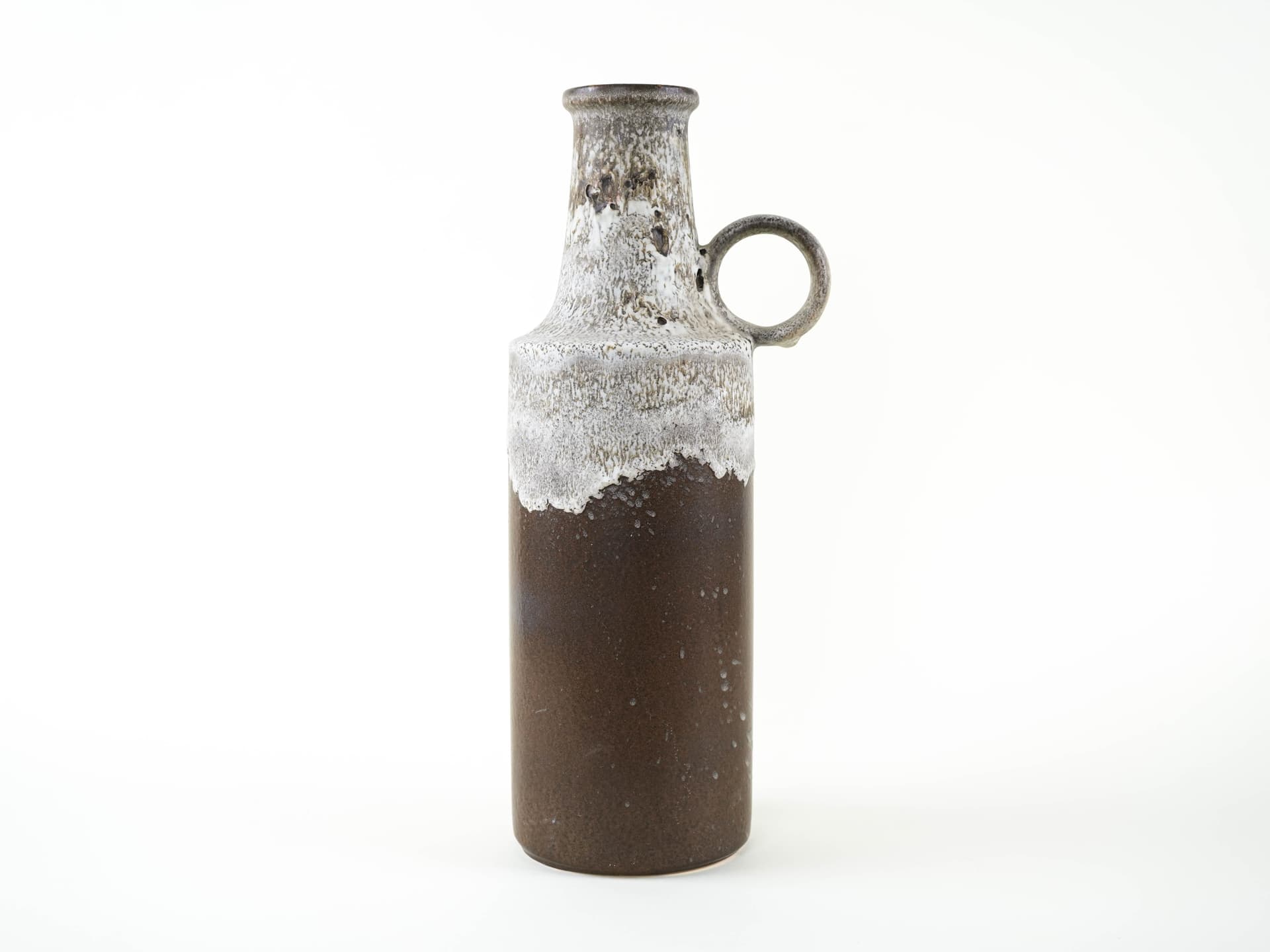 Vase, brown cream grey, ceramics, Germany, 1960s. - 327830