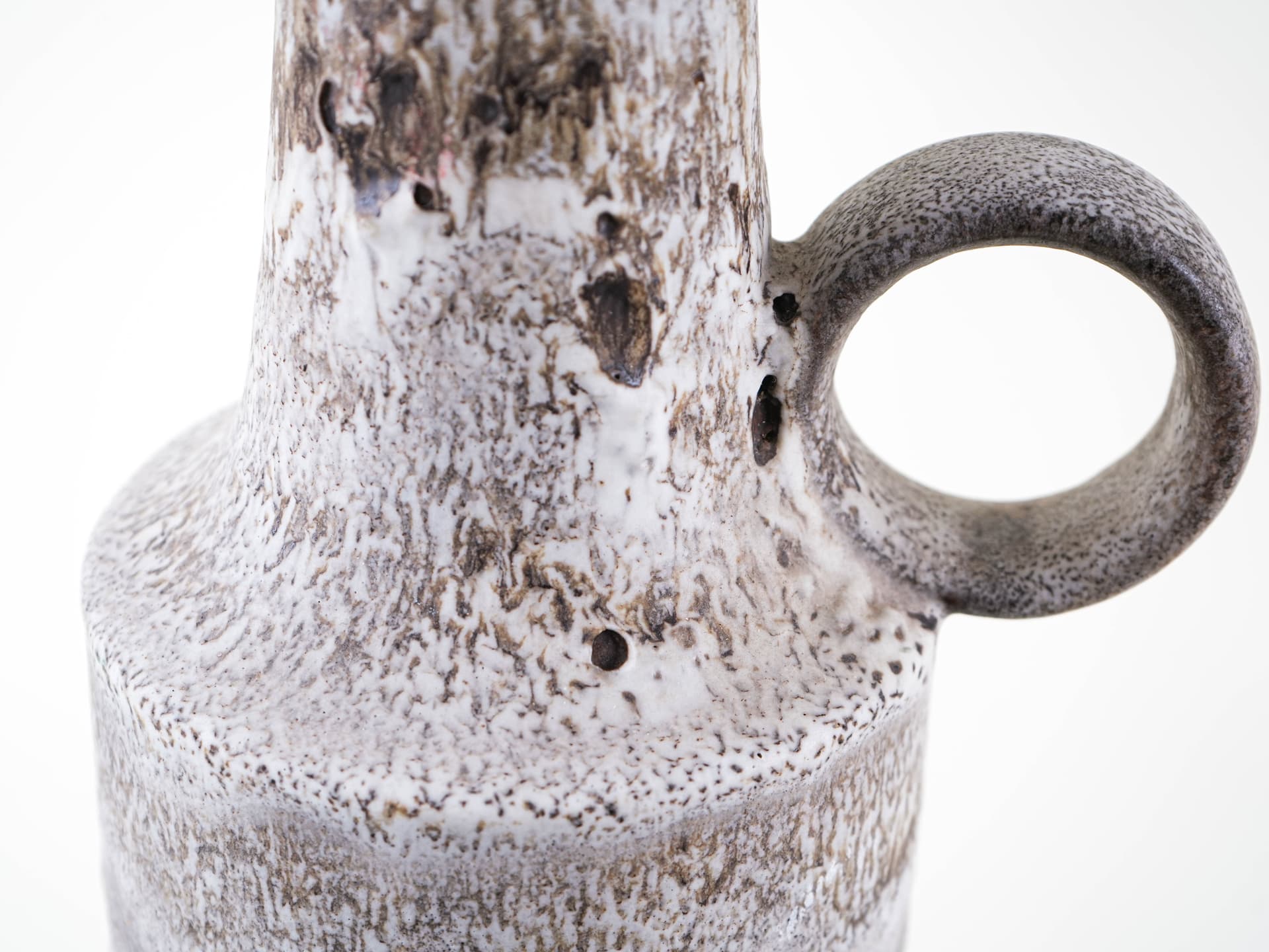 Vase, brown cream grey, ceramics, Germany, 1960s. - 327836