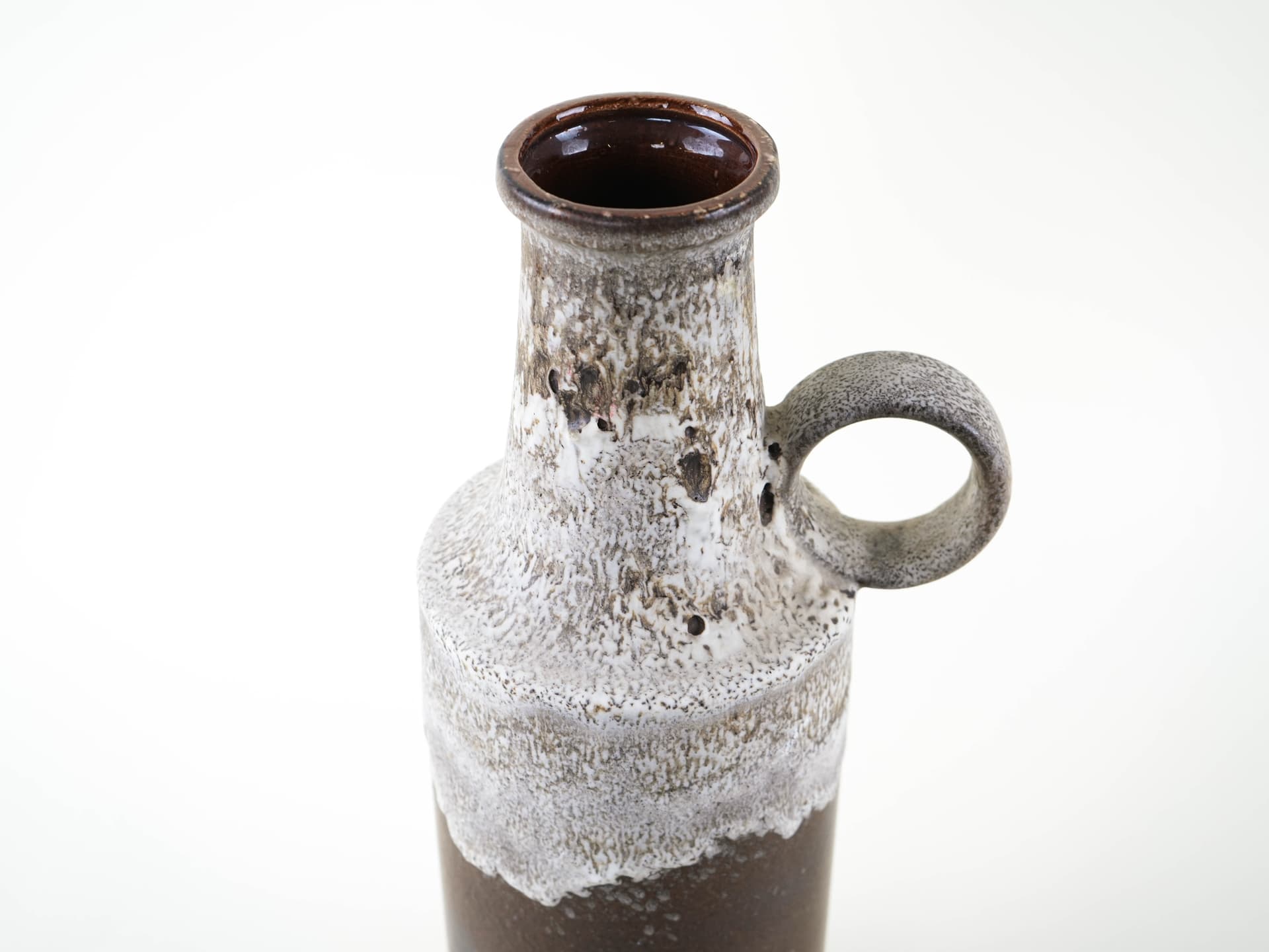Vase, brown cream grey, ceramics, Germany, 1960s. - 327831