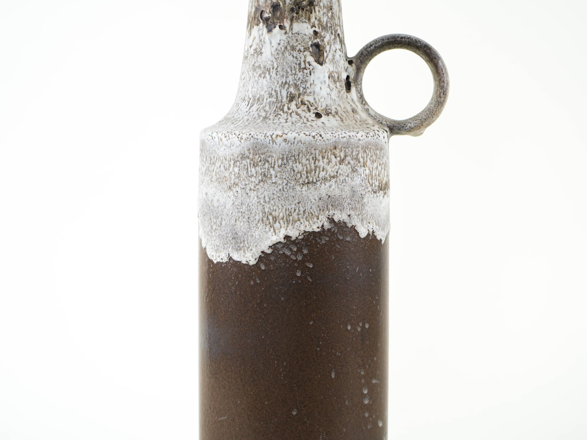 Vase, brown cream grey, ceramics, Germany, 1960s. - 327832