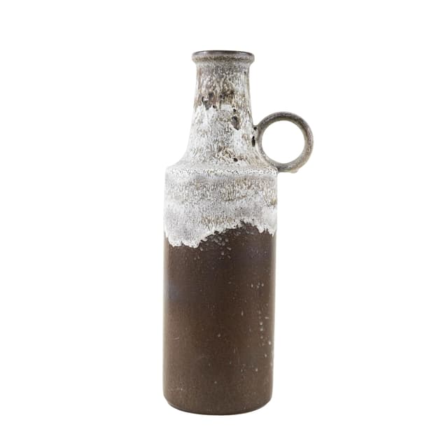 Vase, brown cream grey, ceramics, Germany, 1960s. - DIMENSION