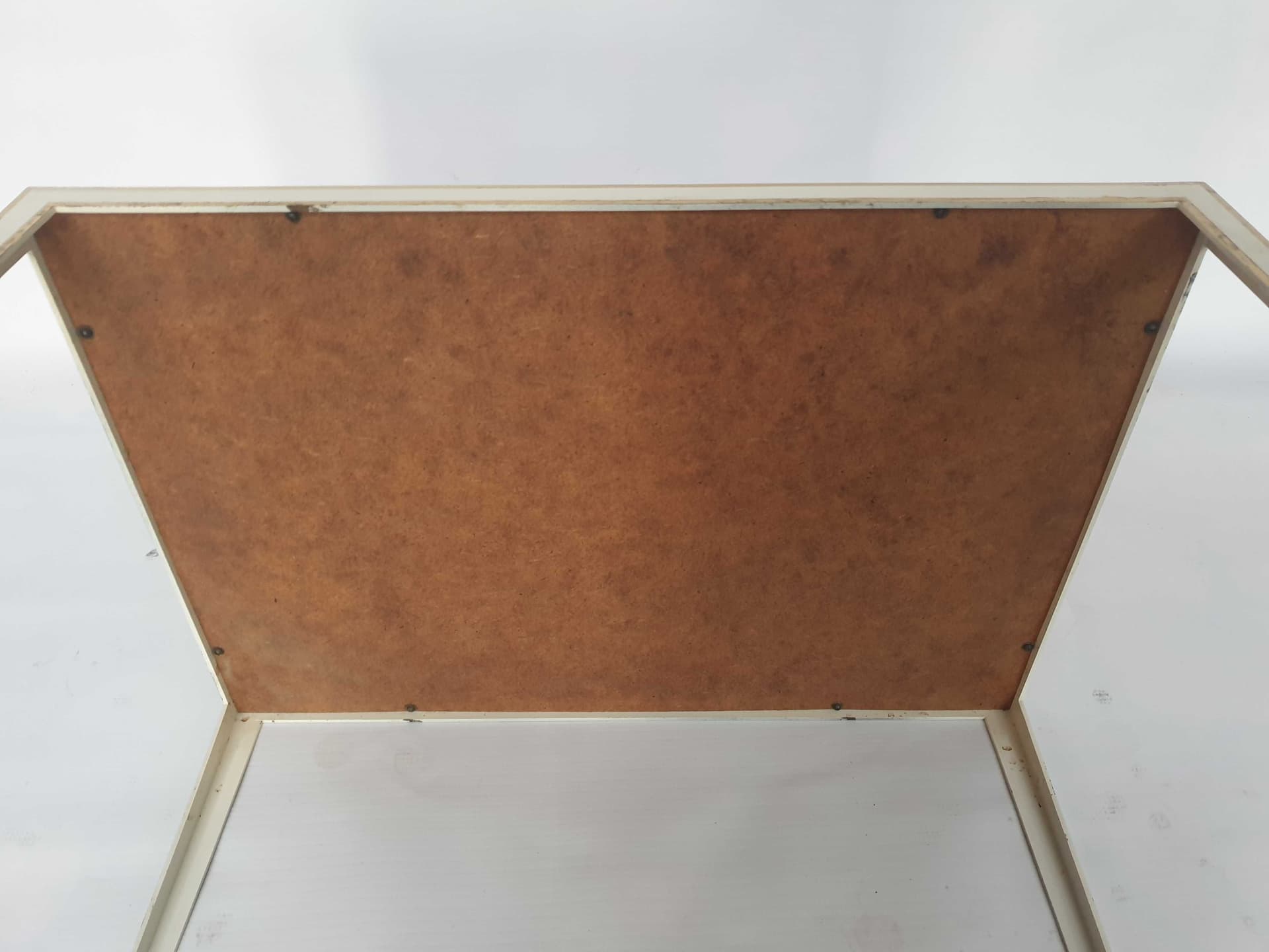 Side Table, gold brass, pink glass, Vereinigte Werkstätten, Germany, 1960s. - 328234