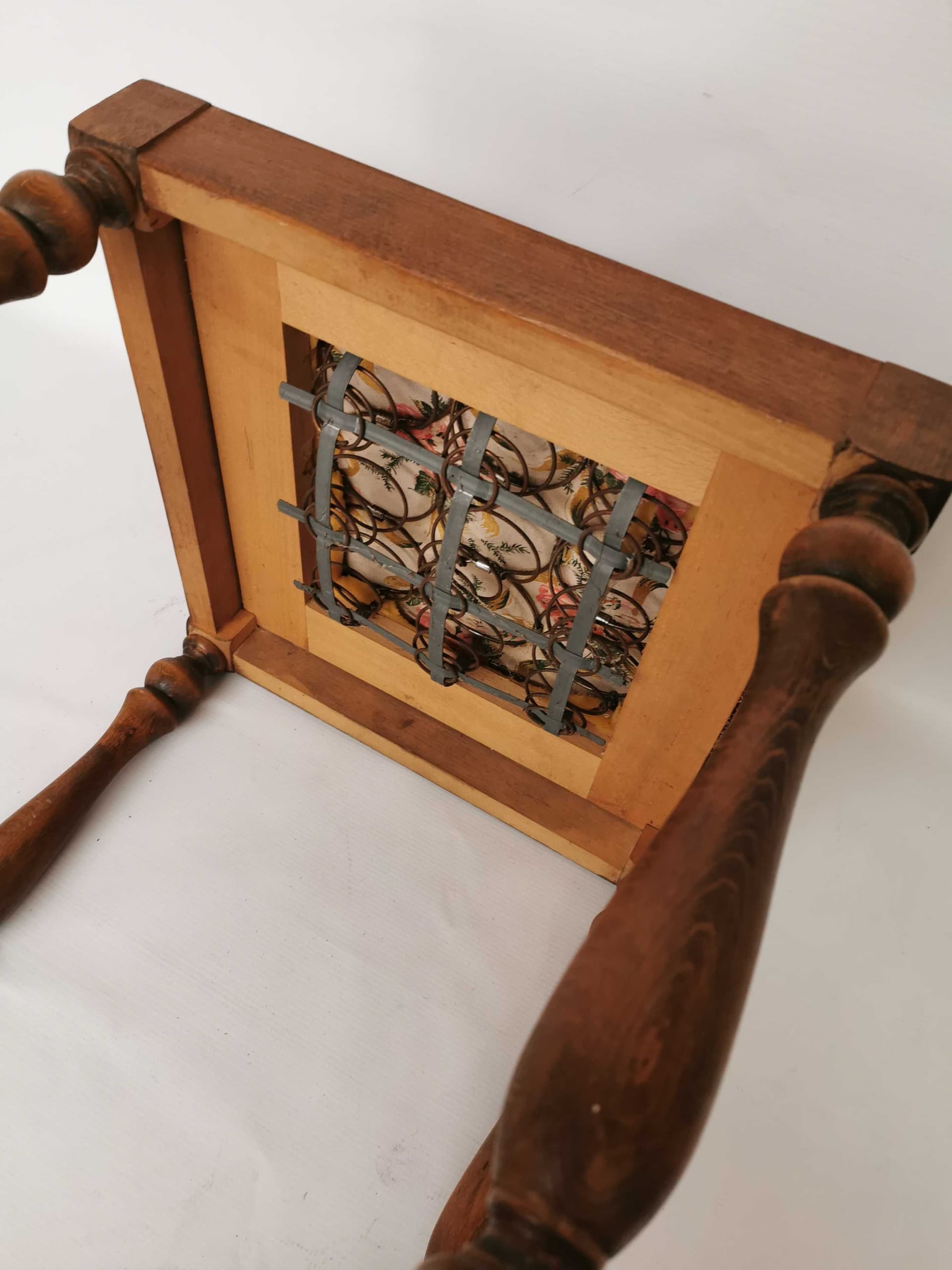 Carved stool, brown wood, Poland, 1970s. - 328231