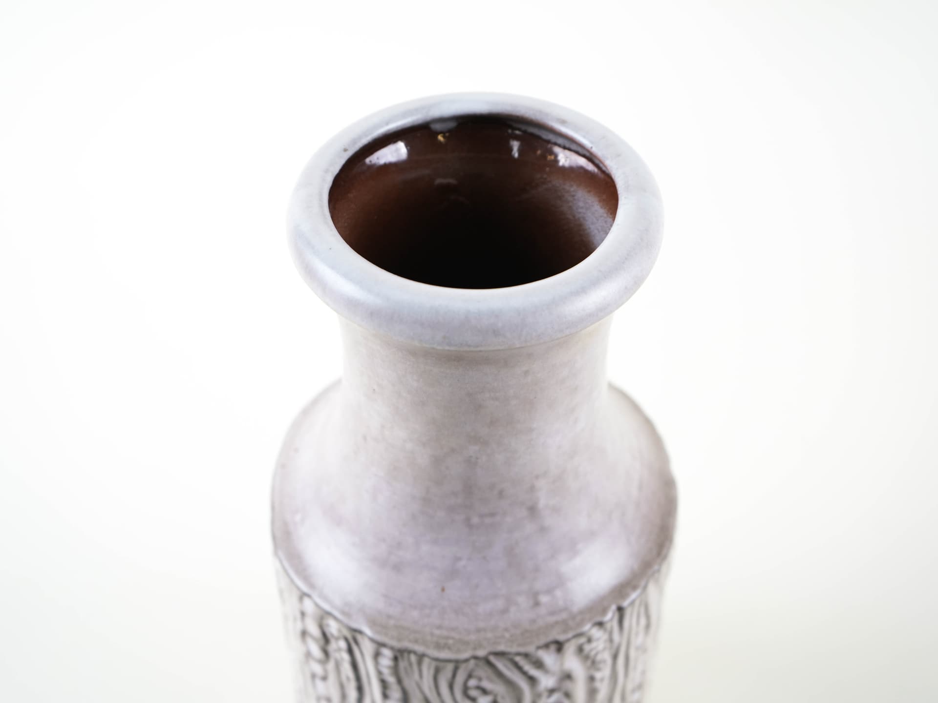 Vase, light grey beige, ceramics, Germany, 1970s. - 327892