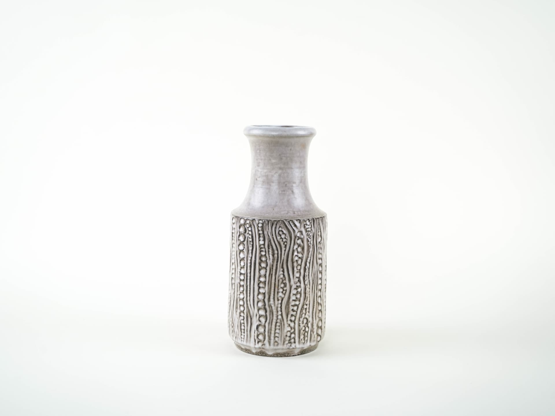 Vase, light grey beige, ceramics, Germany, 1970s. - 327890