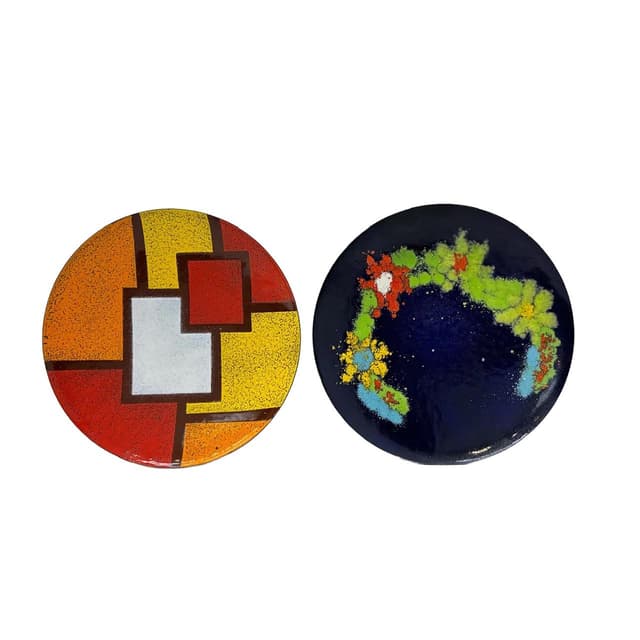 Multicolor Enameled Decorative Bowls, Germany, 1960s - DIMENSION