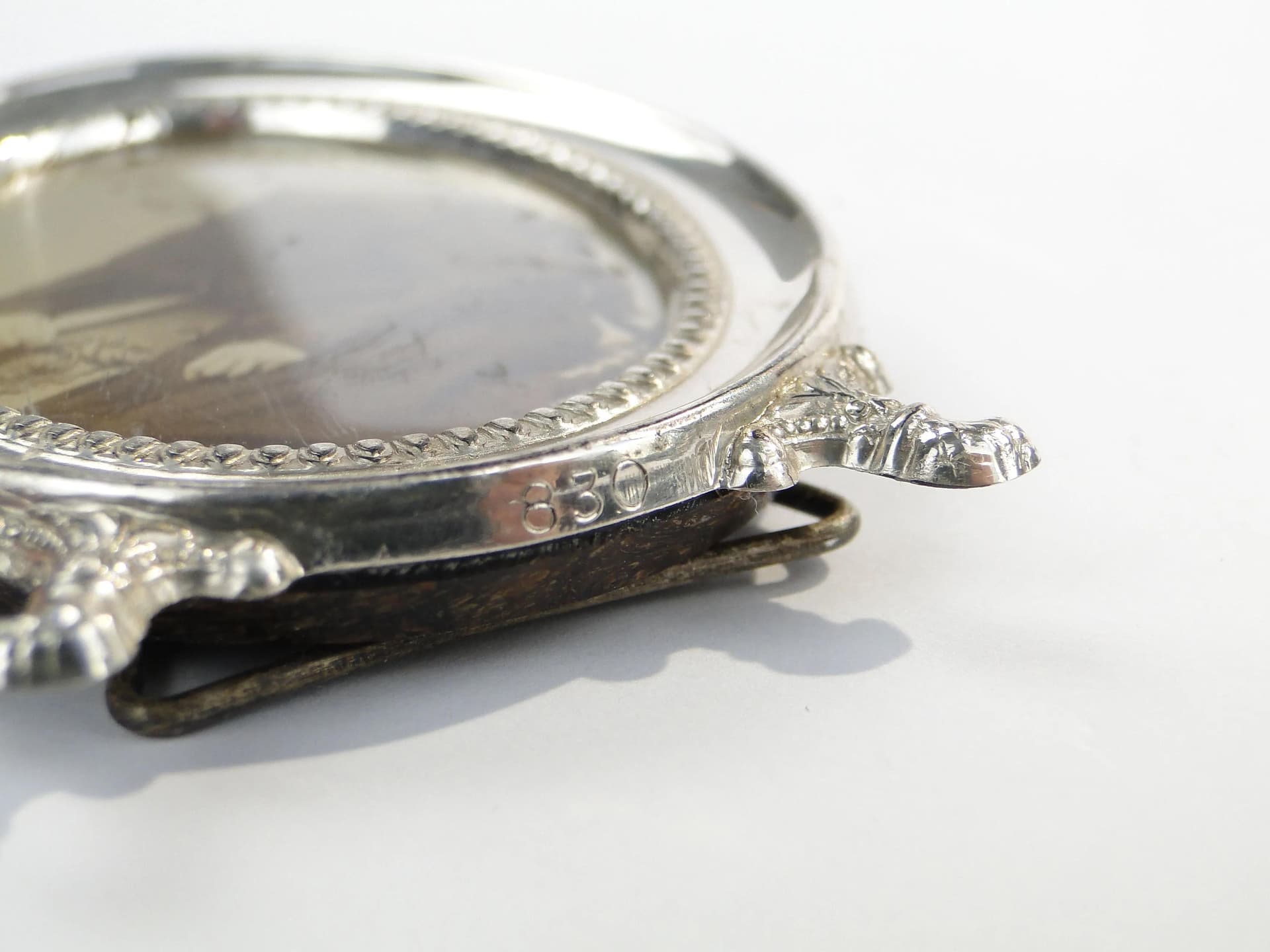 Pair of miniature photo frames, silver, ebony, Sweden, 1960s - 24483