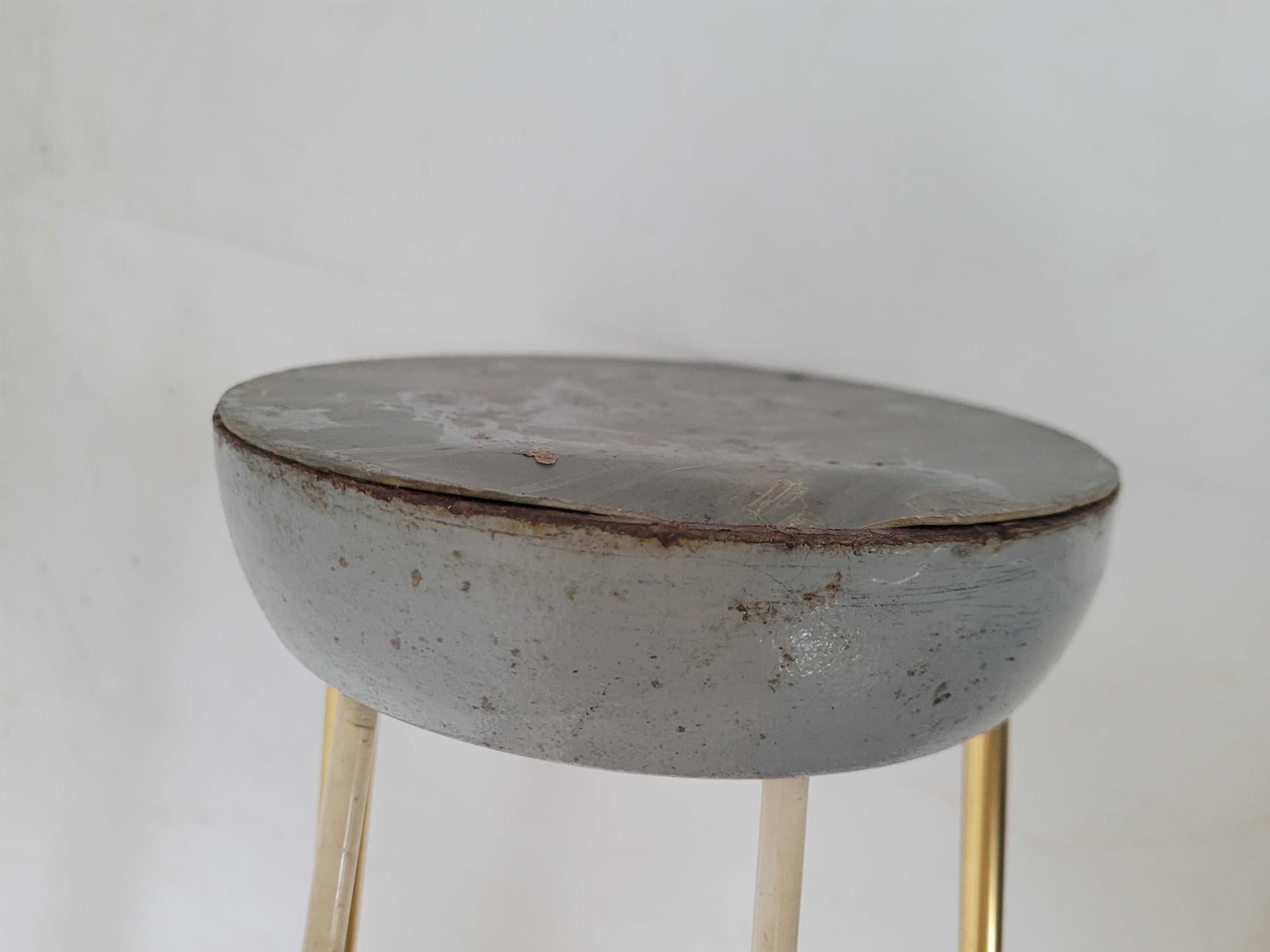 Umbrella Stand, brass gold, aluminum, Poland, 1960s. - 328135
