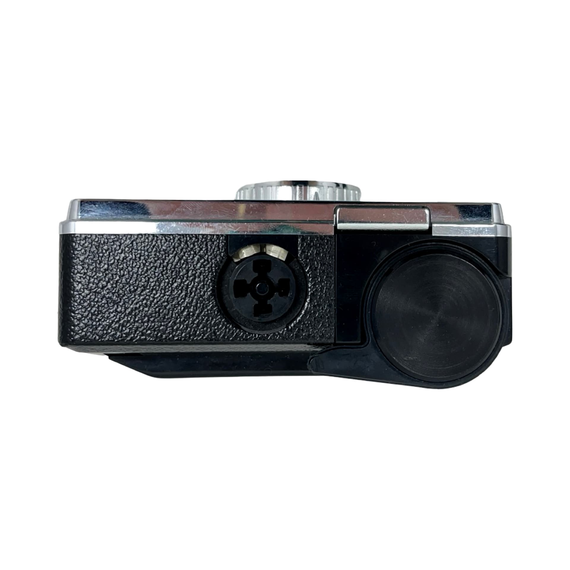 Aparat fotograficzny Instamatic 133, space age, metal srebrny, plastik czarny, Niemcy, lata 60. - 327946