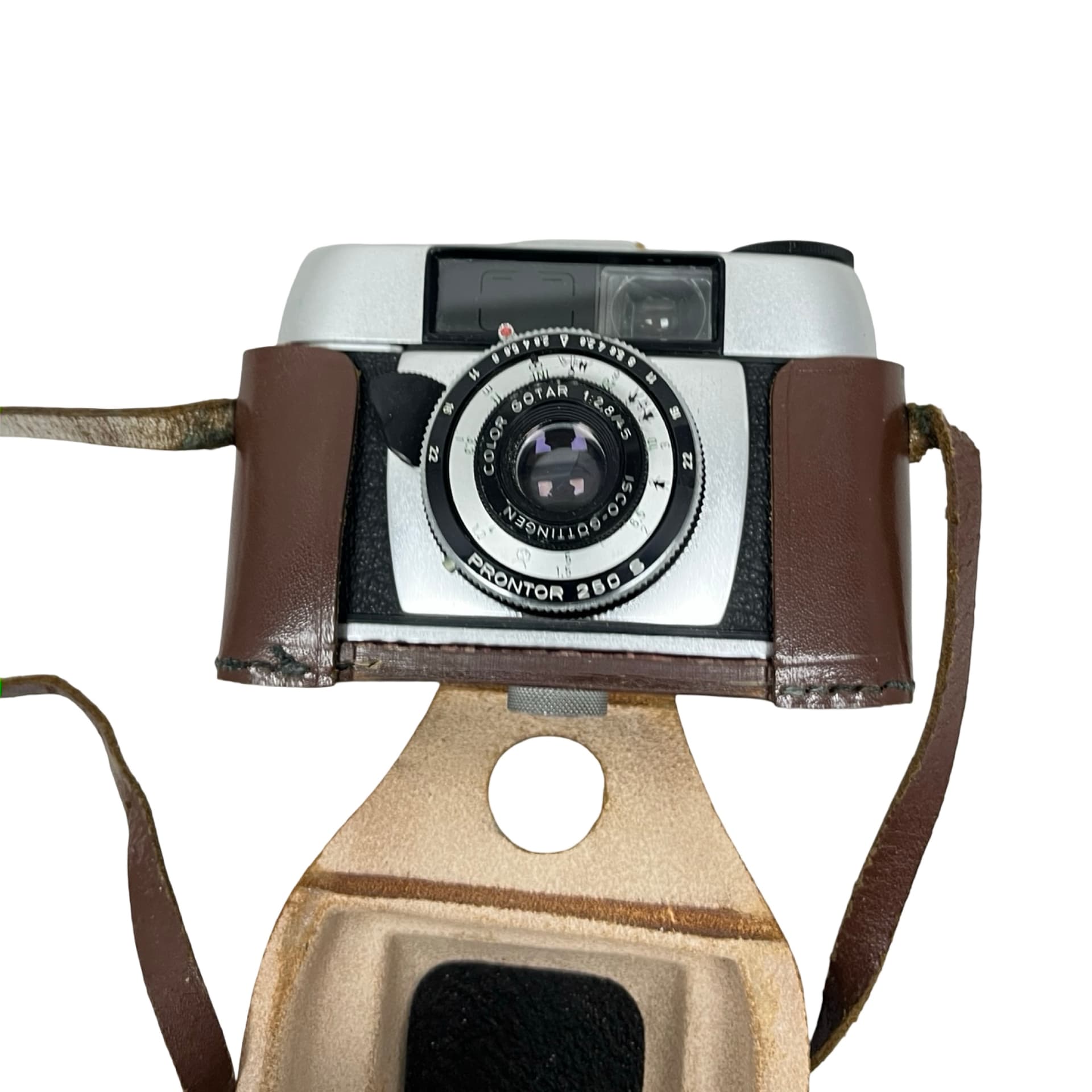 Aparat fotograficzny Regula Sprinty, srebrny czarny, metal syntetyczna okleina, Niemcy, lata 60. - 327954