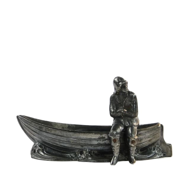 Toothpick Holder Art Nouveau, silver, silver-plated pewter, Argentor, Austria, early 20th c. - DIMENSION