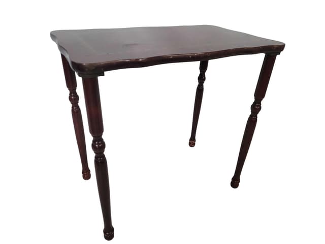 Side table, reddish-brown wood, Poland, 1970s. - DIMENSION