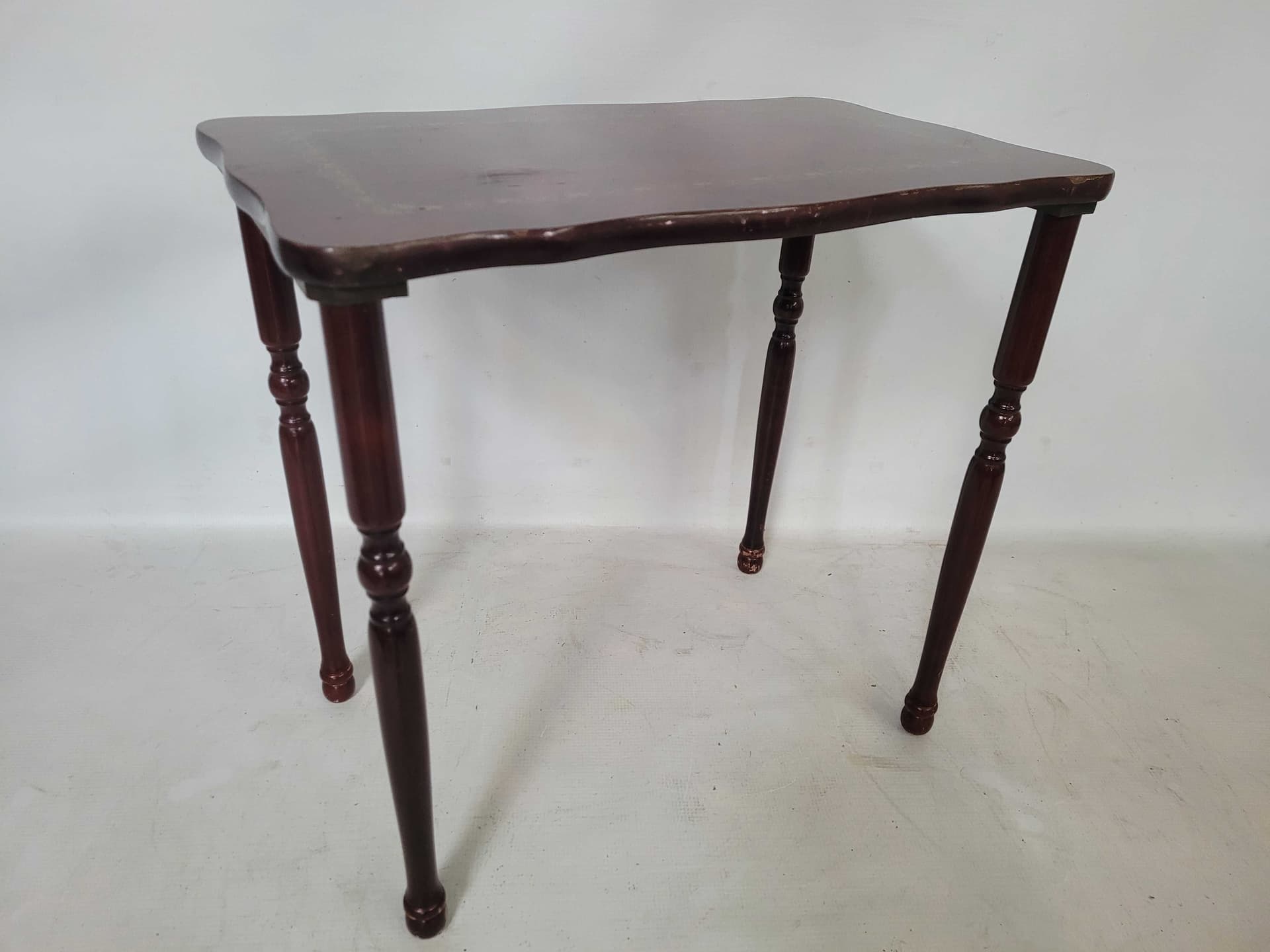 Side table, reddish-brown wood, Poland, 1970s. - 328043