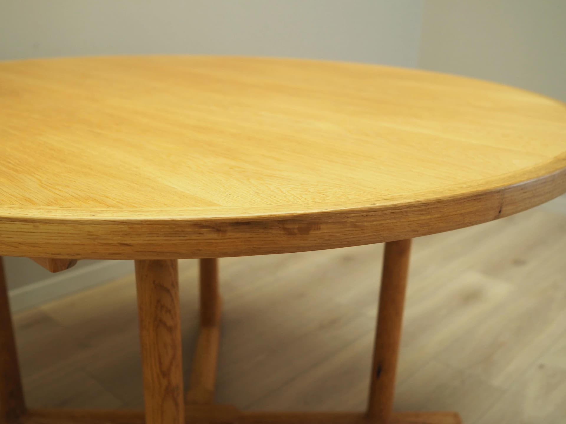 Round Table, yellow ash, Denmark, 1960s. - 24540