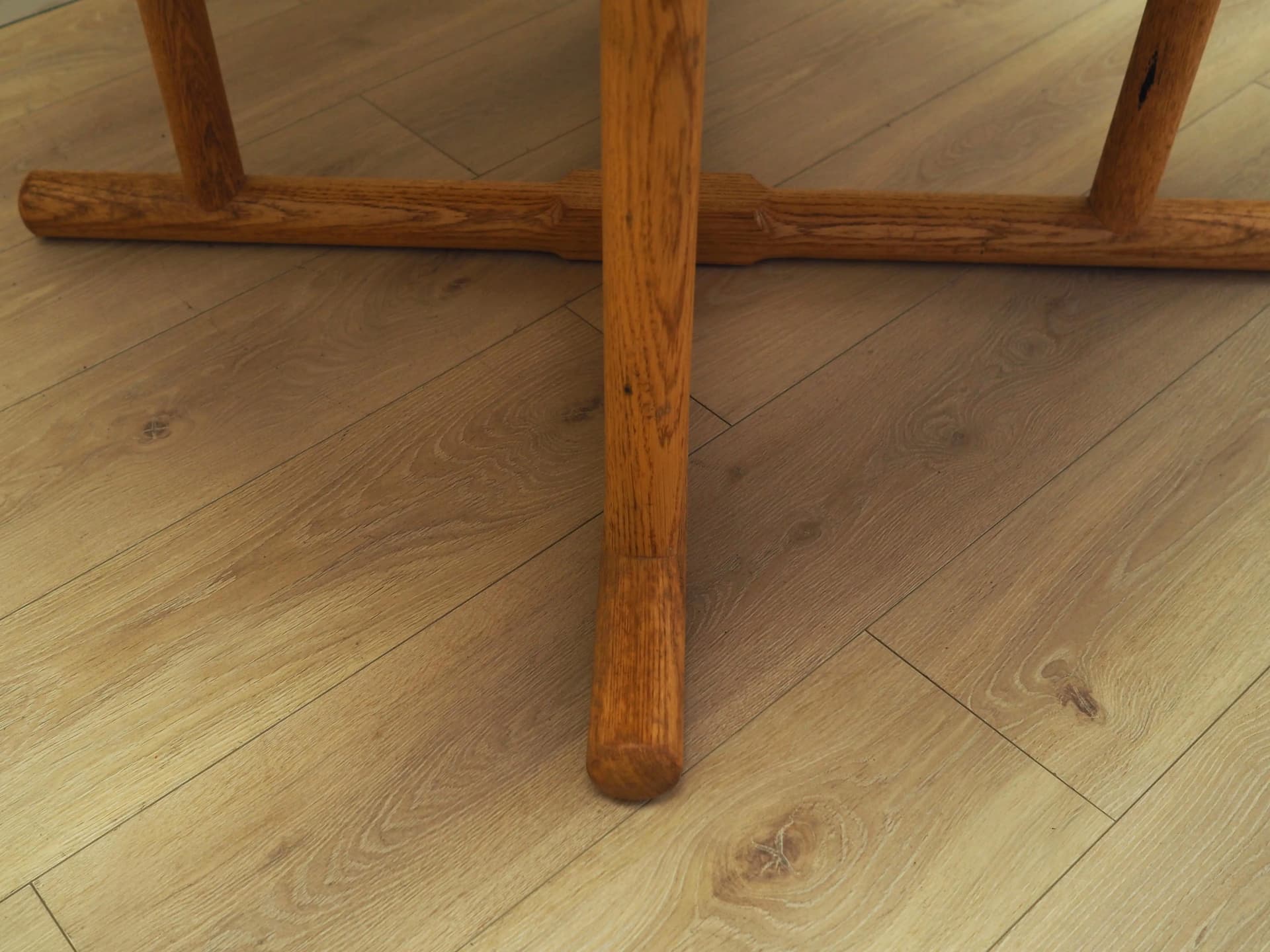 Round Table, yellow ash, Denmark, 1960s. - 24547