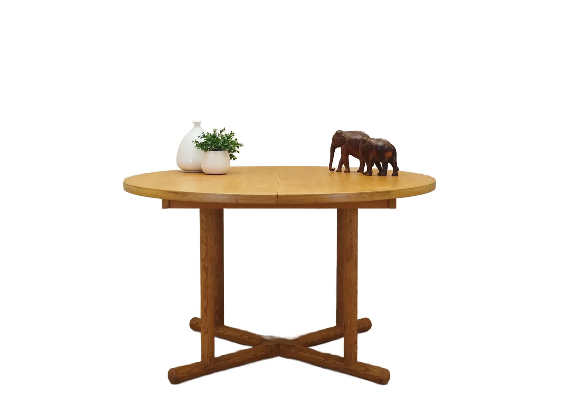 Round Table, yellow ash, Denmark, 1960s.