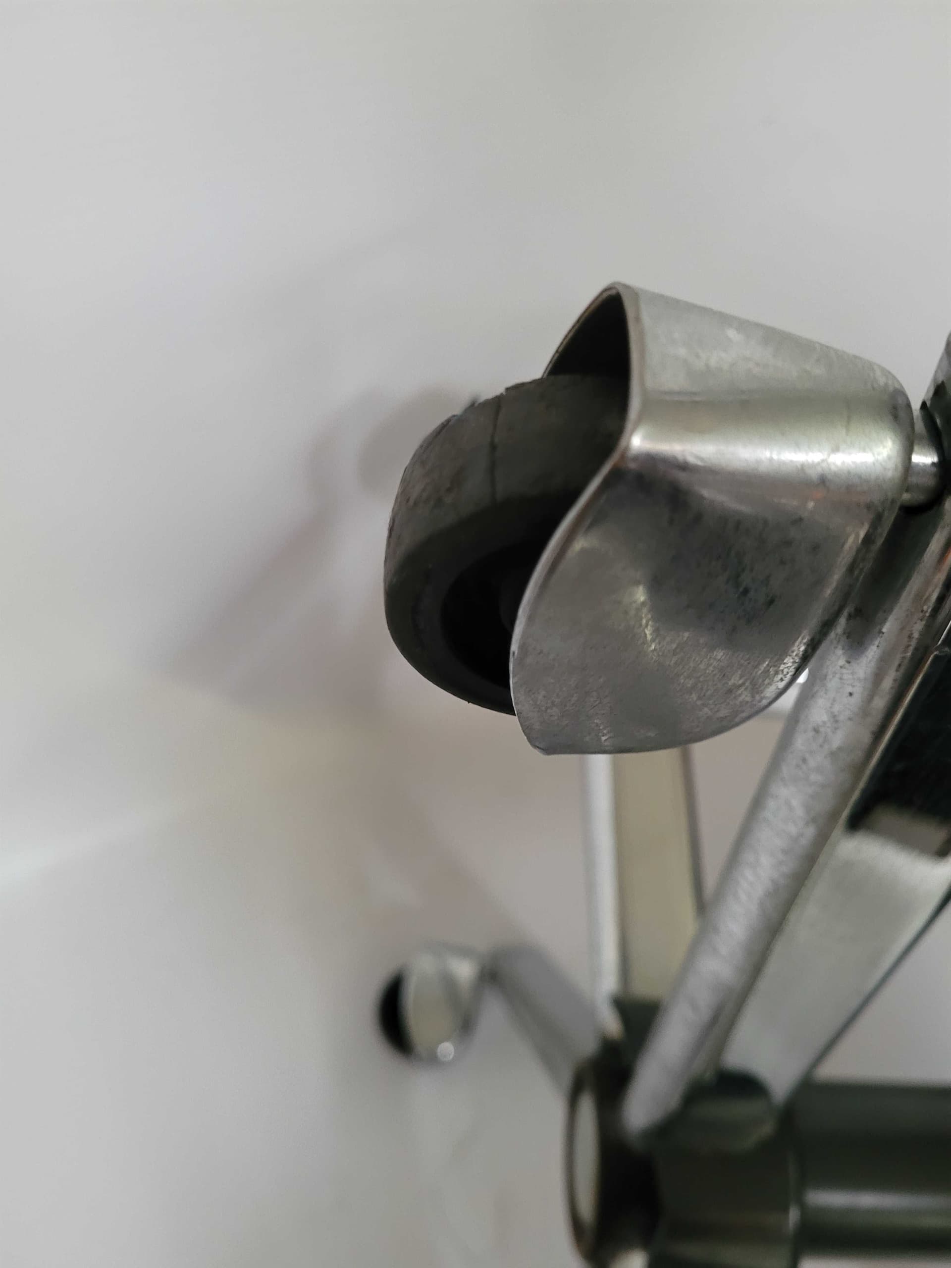 Office Chair on Casters DRABERT, graphite fabric, chrome, Germany, 1970s. - 328365