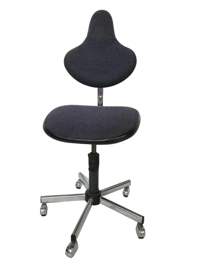 Office Chair on Casters DRABERT, graphite fabric, chrome, Germany, 1970s. - DIMENSION