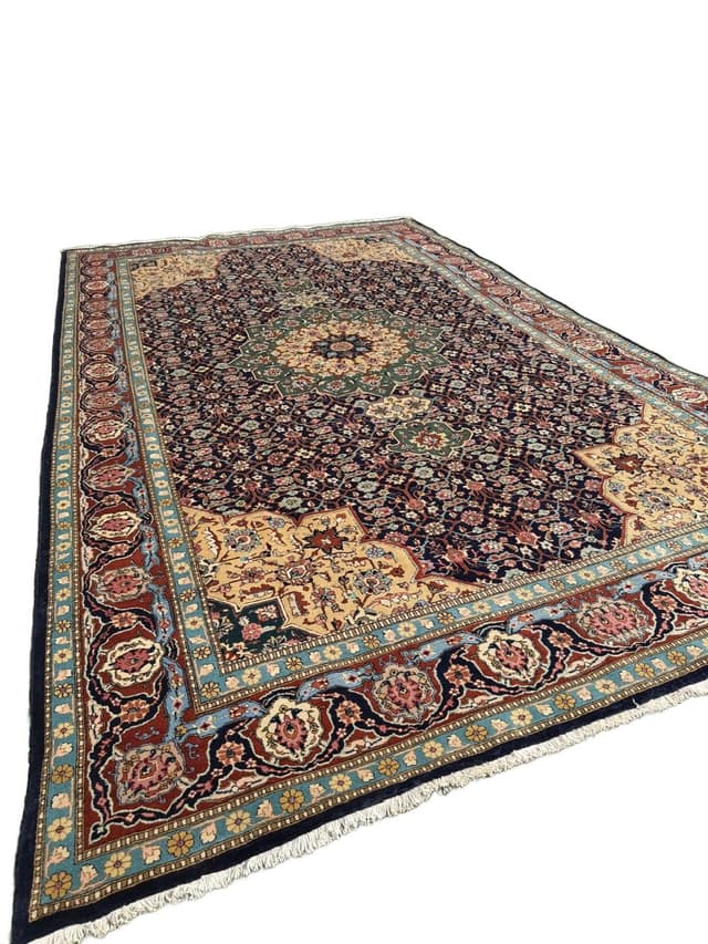 Persian Rug Tabriz 500x300 cm, navy multicolor, cashmere wool, Iran - DIMENSION