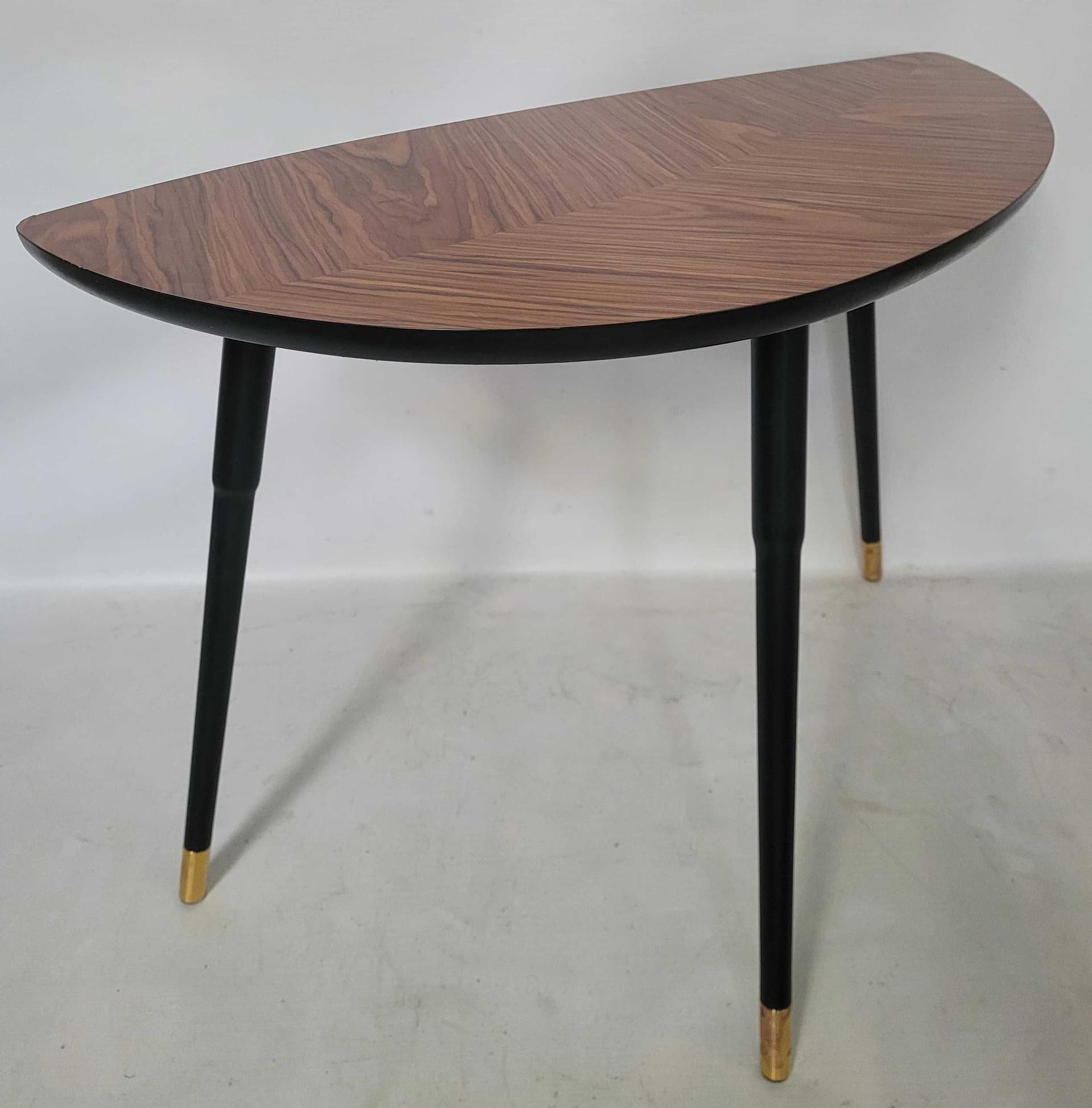 Side Table LOVBACKEN 77x39 cm, brown veneer, black wood, Ikea, Sweden, post 1990 - 328351