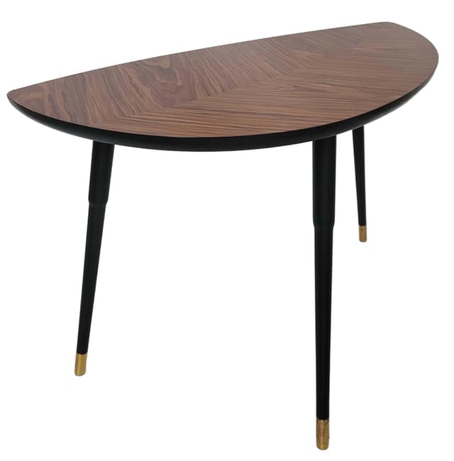 Side Table LOVBACKEN 77x39 cm, brown veneer, black wood, Ikea, Sweden, post 1990 - DIMENSION