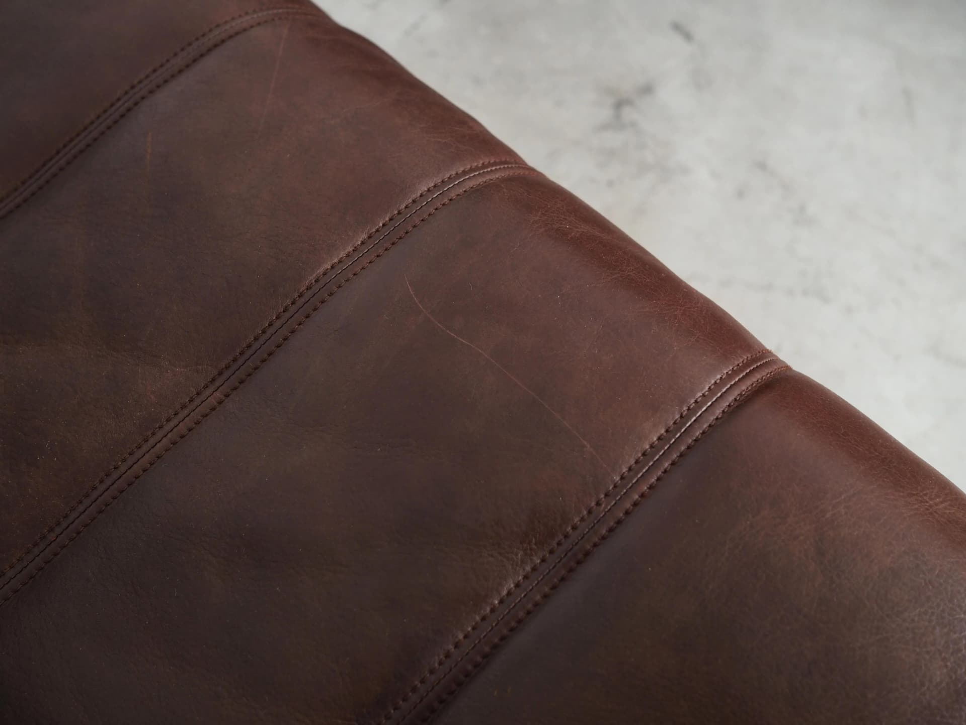 Sofa, brown leather, de Sede, Switzerland, 1970s. - 24749