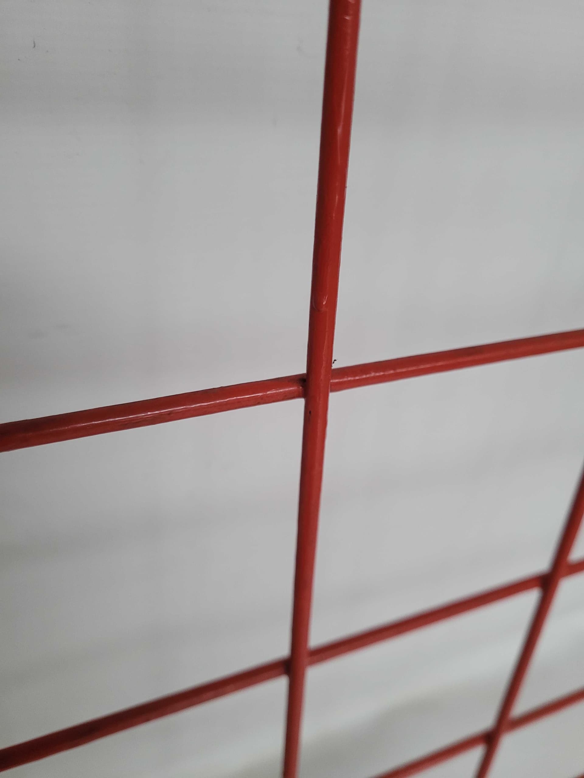 Wall-mounted coat rack STRING, red metal, attrib. to K. Fichtel, Germany, 1960s - 328653