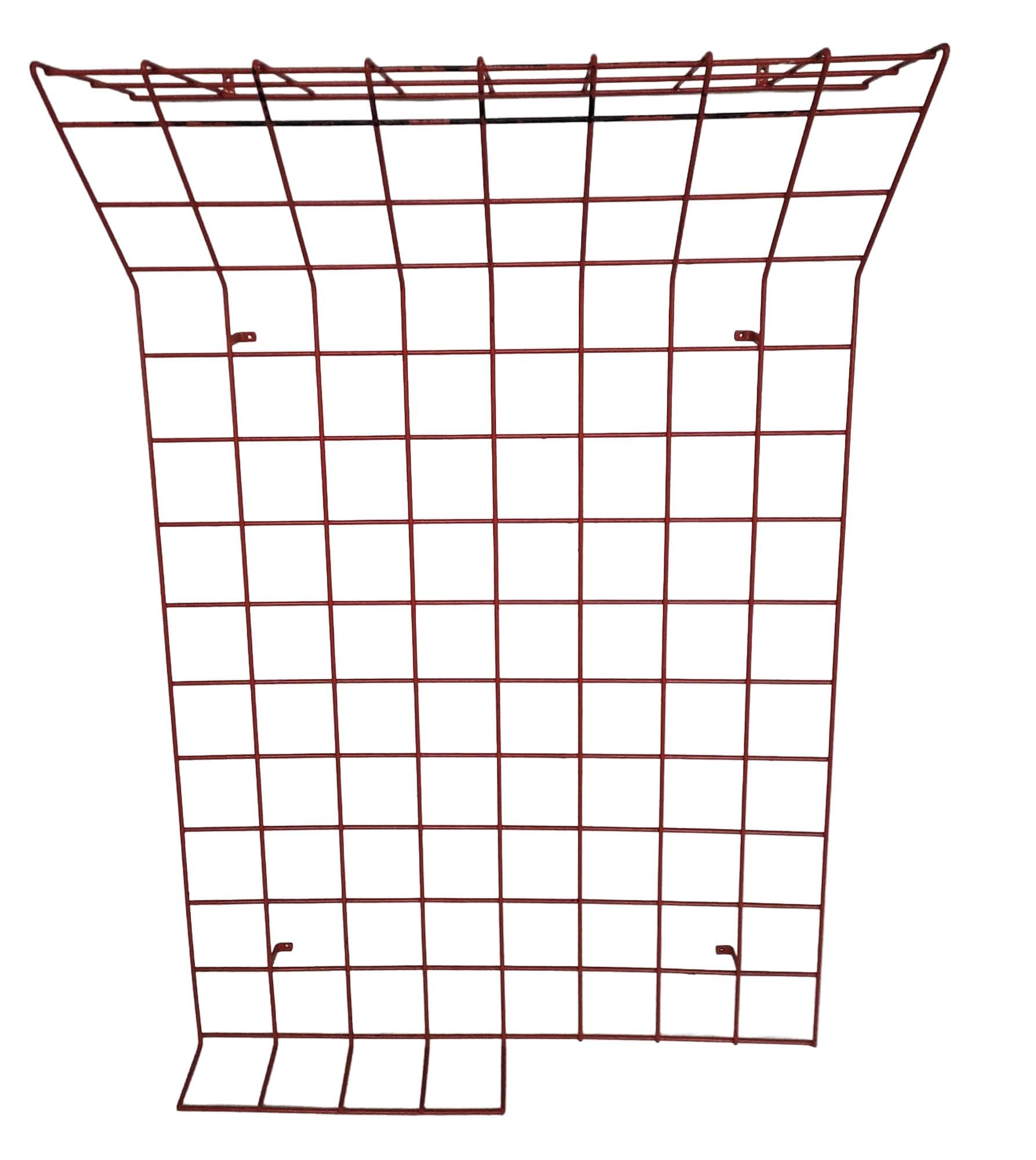 Wall-mounted coat rack STRING, red metal, attrib. to K. Fichtel, Germany, 1960s