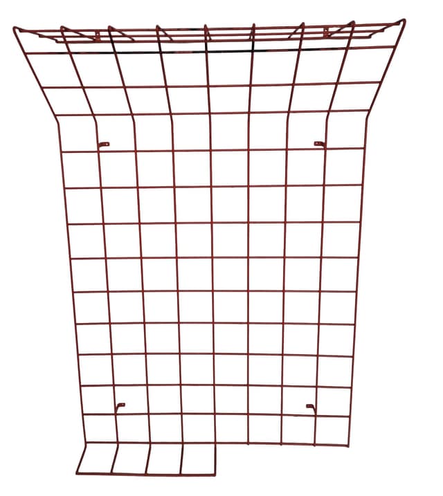 Wall-mounted coat rack STRING, red metal, attrib. to K. Fichtel, Germany, 1960s - DIMENSION