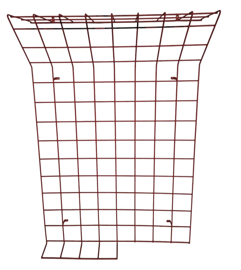 Wall-mounted coat rack STRING, red metal, attrib. to K. Fichtel, Germany, 1960s
