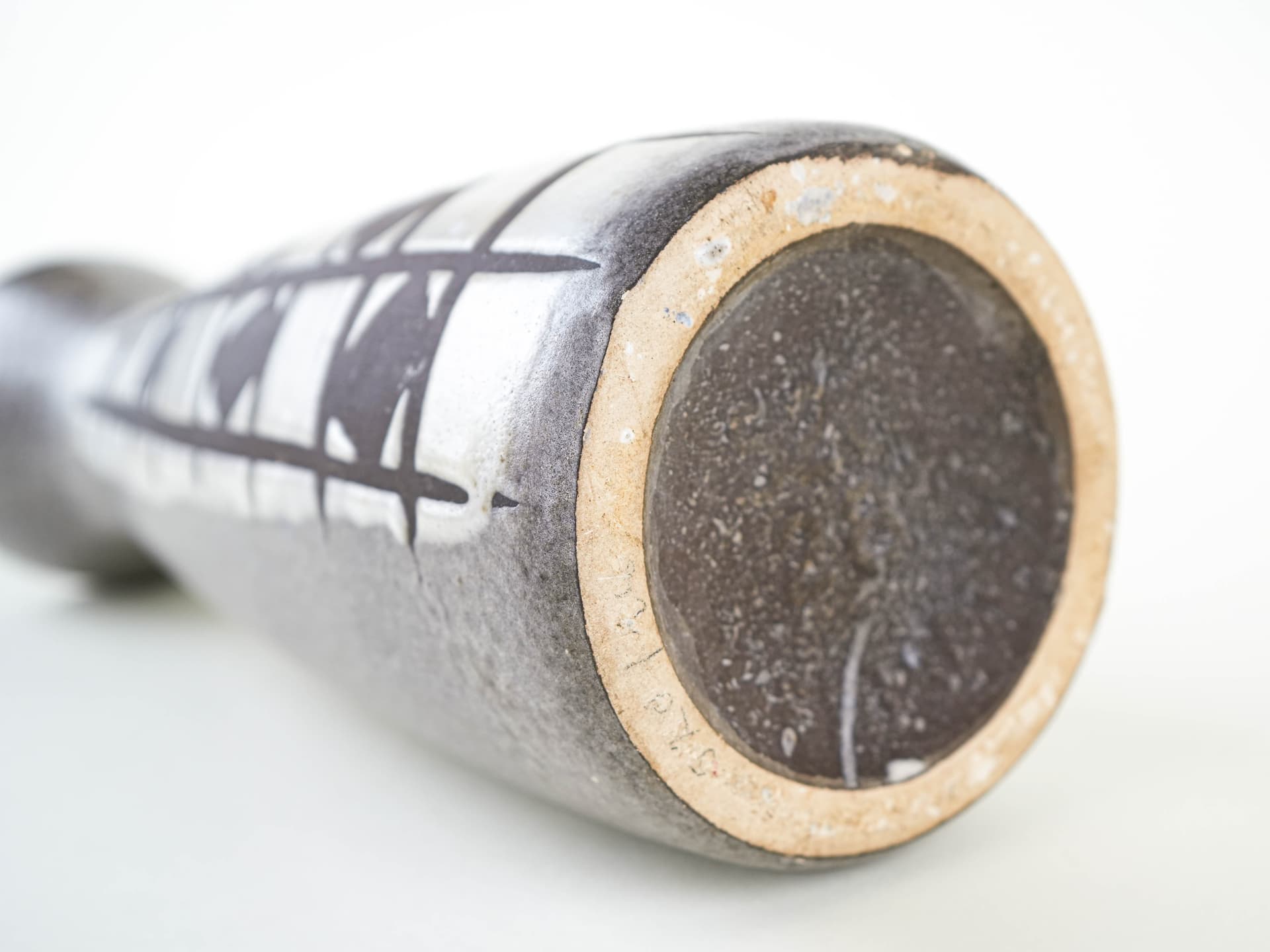 Vase, grey black, ceramics, Germany, 1960s. - 328497