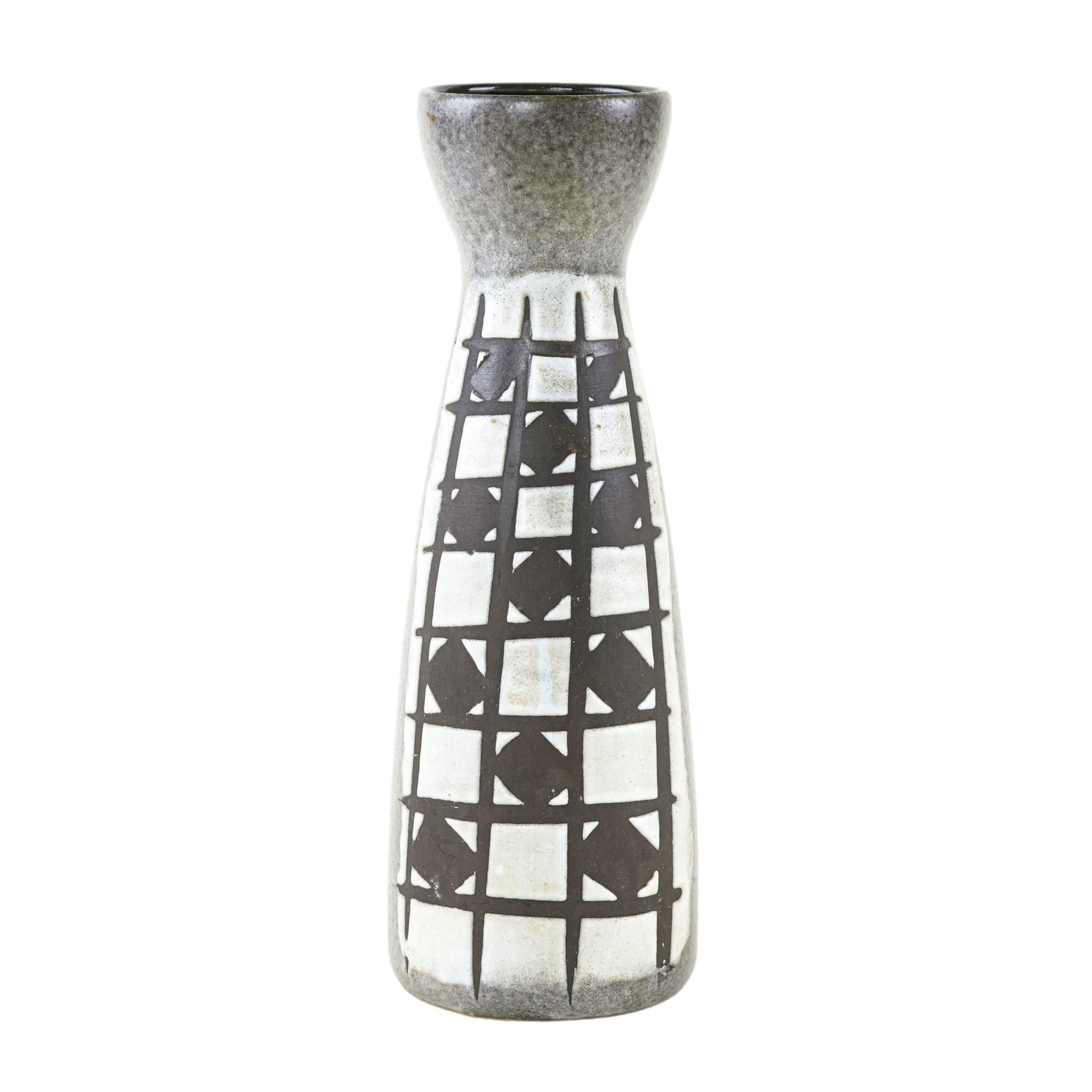 Vase, grey black, ceramics, Germany, 1960s.