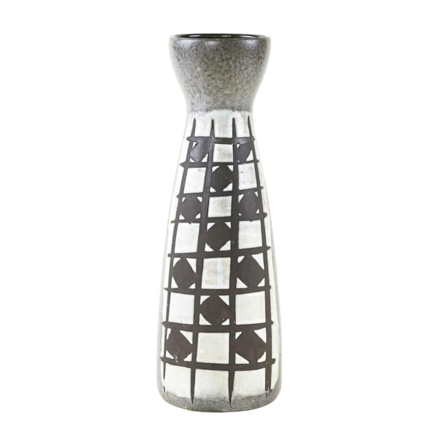 Vase, grey black, ceramics, Germany, 1960s. - DIMENSION