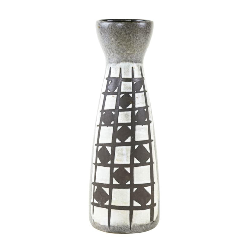 Vase, grey black, ceramics, Germany, 1960s.
