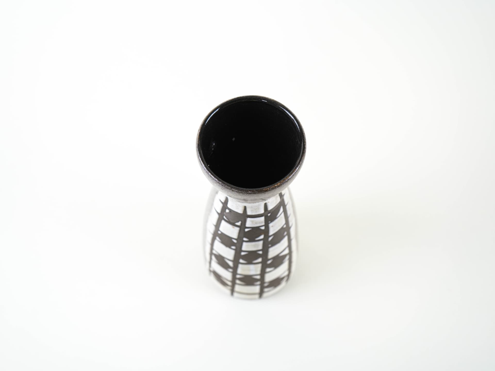 Vase, grey black, ceramics, Germany, 1960s. - 328496