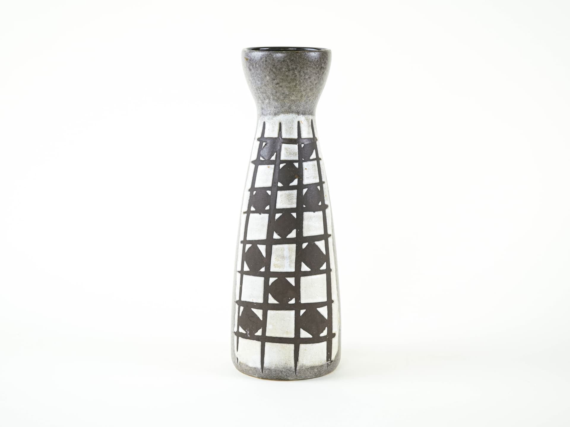 Vase, grey black, ceramics, Germany, 1960s. - 328493