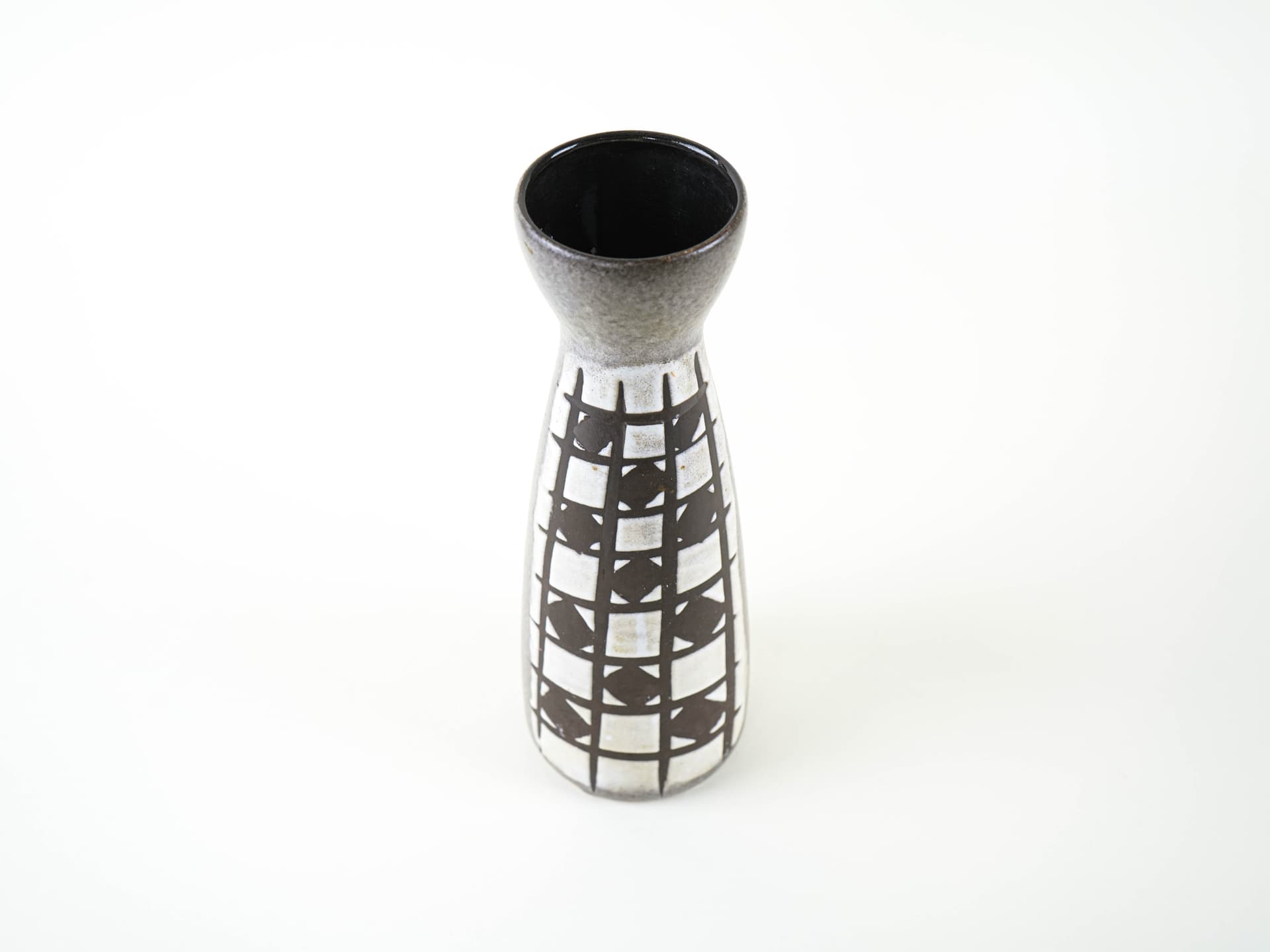 Vase, grey black, ceramics, Germany, 1960s. - 328495