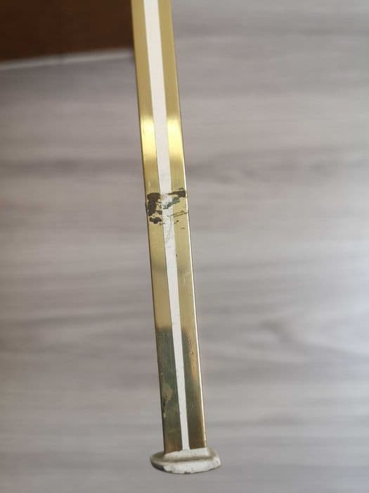 Side table, gold brass, brown glass, Vereinigte Werkstätten, Germany, 1960s. - 328644