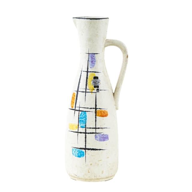 Jug, white ceramic, Jasba, Germany, 1960s. - DIMENSION